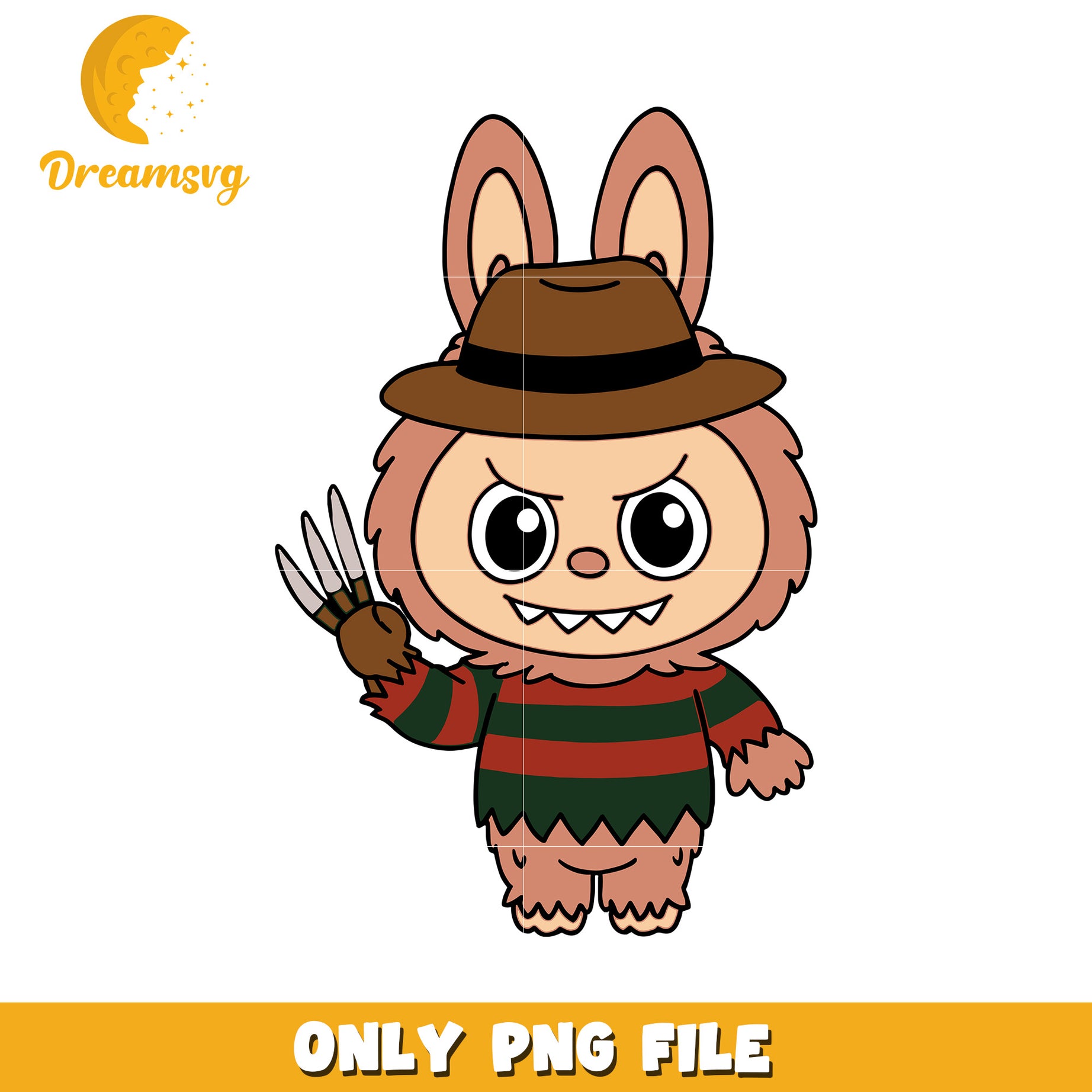 Freddy kooger png, popmart labubu​ png, ​horror movie characters png