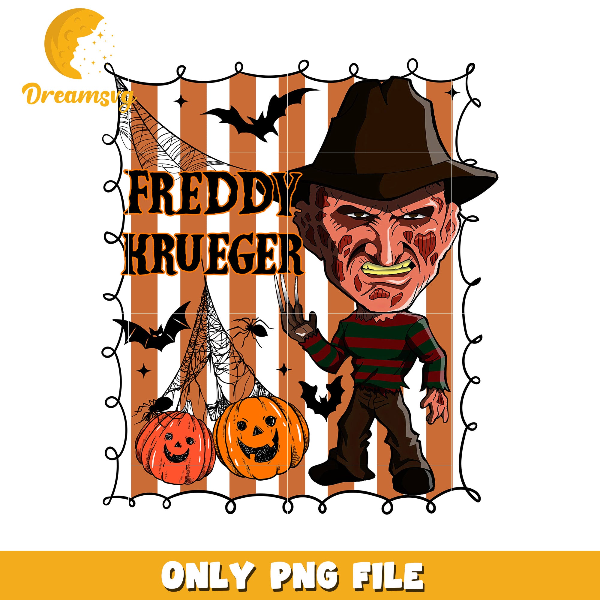 Freddy krueger design png, halloween png, halloween season png