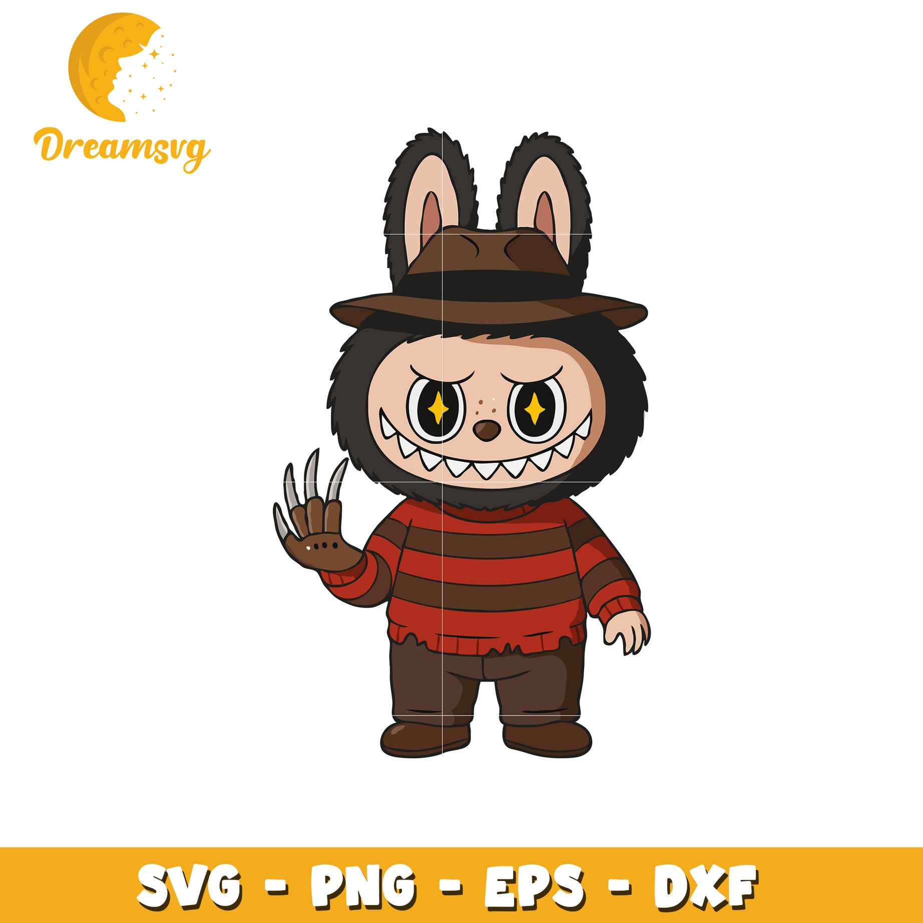 Freddy krueger labubu svg, labubu art svg, labubu price svg