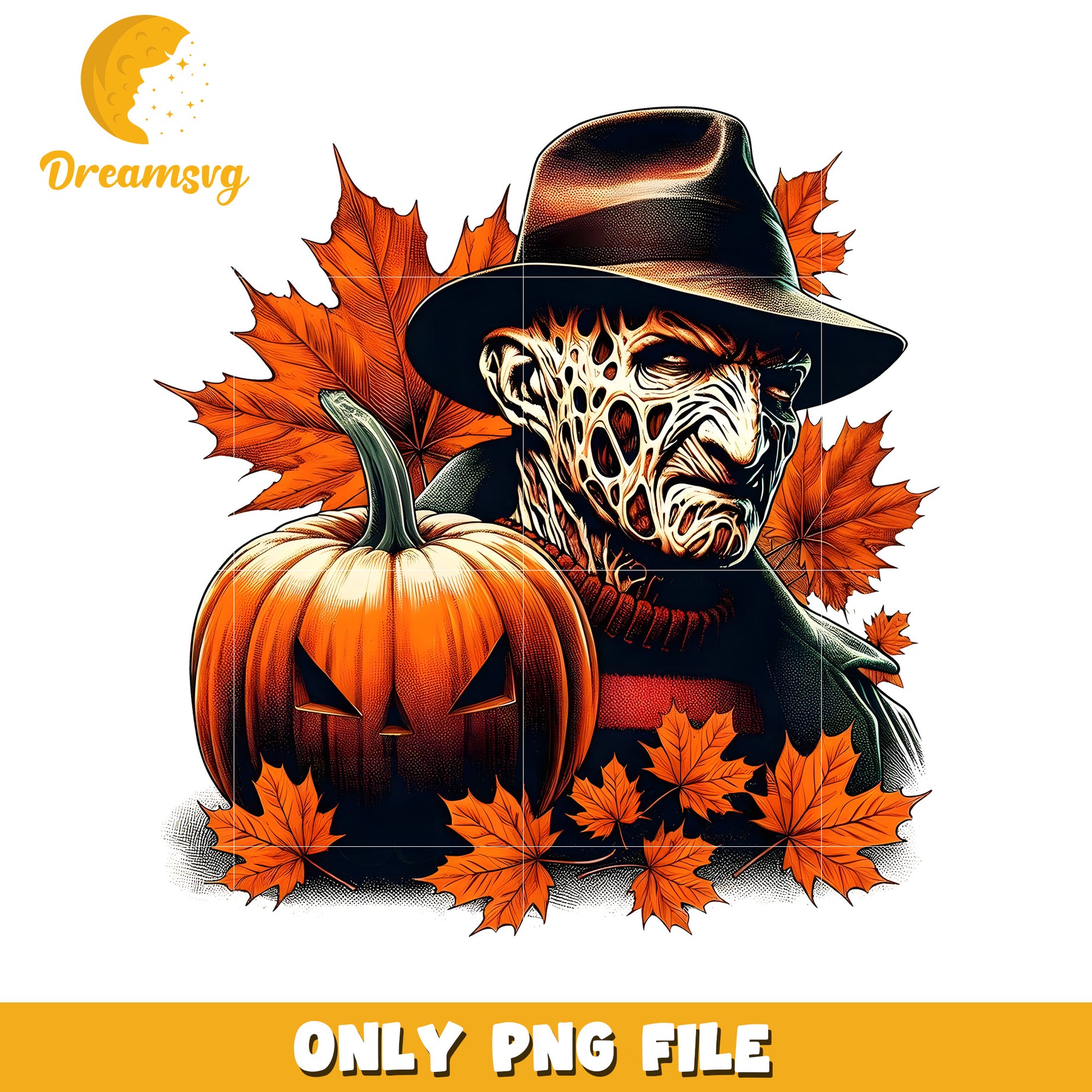 Freddy krueger png, horror autumn png, horror movie character png
