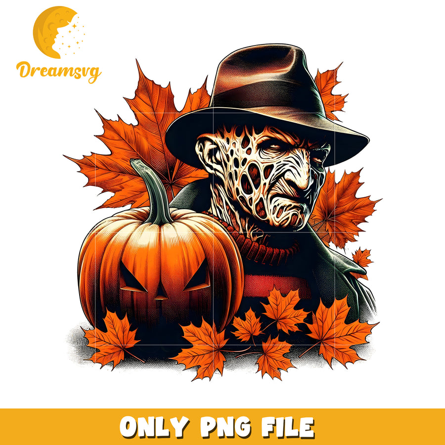 Freddy krueger png, horror autumn png, horror movie character png