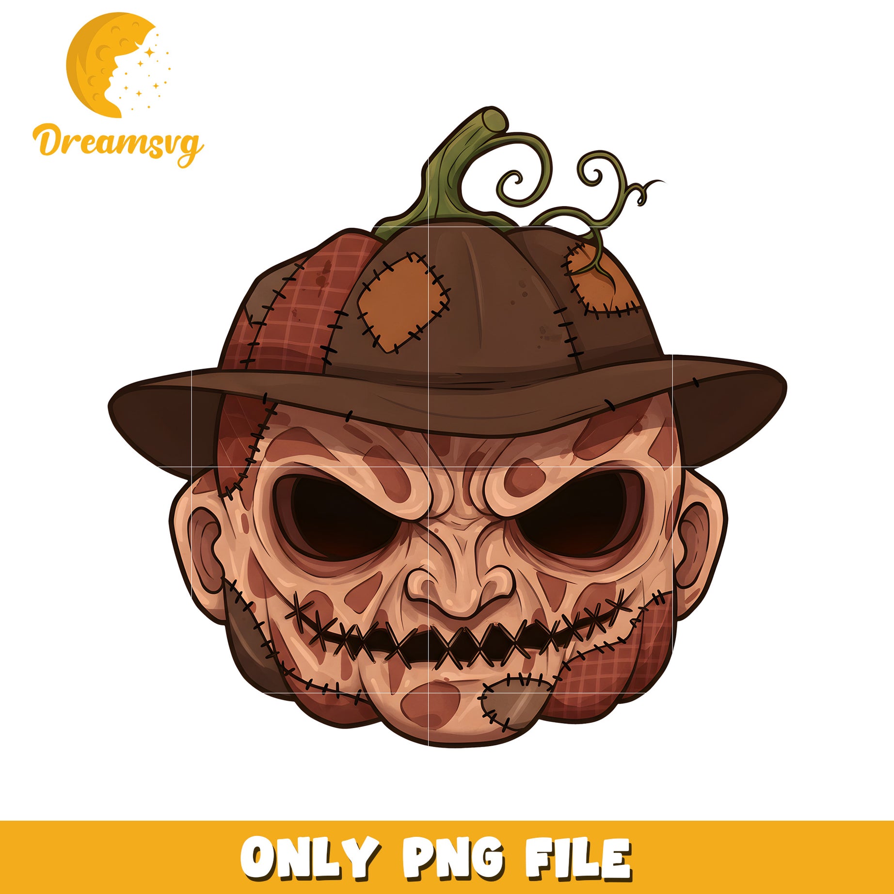 Freddy pumpkin png, halloween season png, halloween movies png