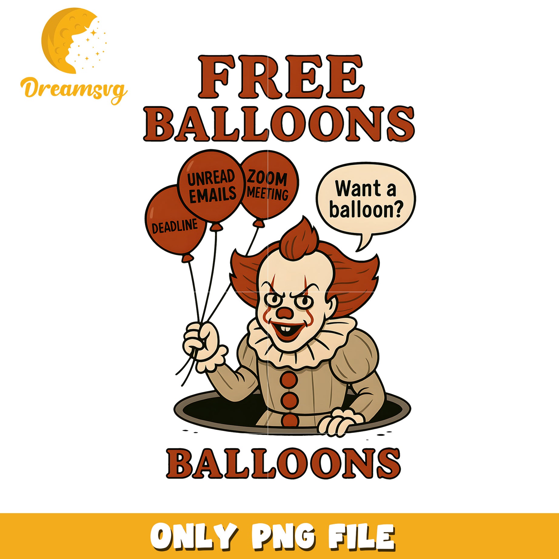Free balloons png, halloween quotes png, halloween holiday png
