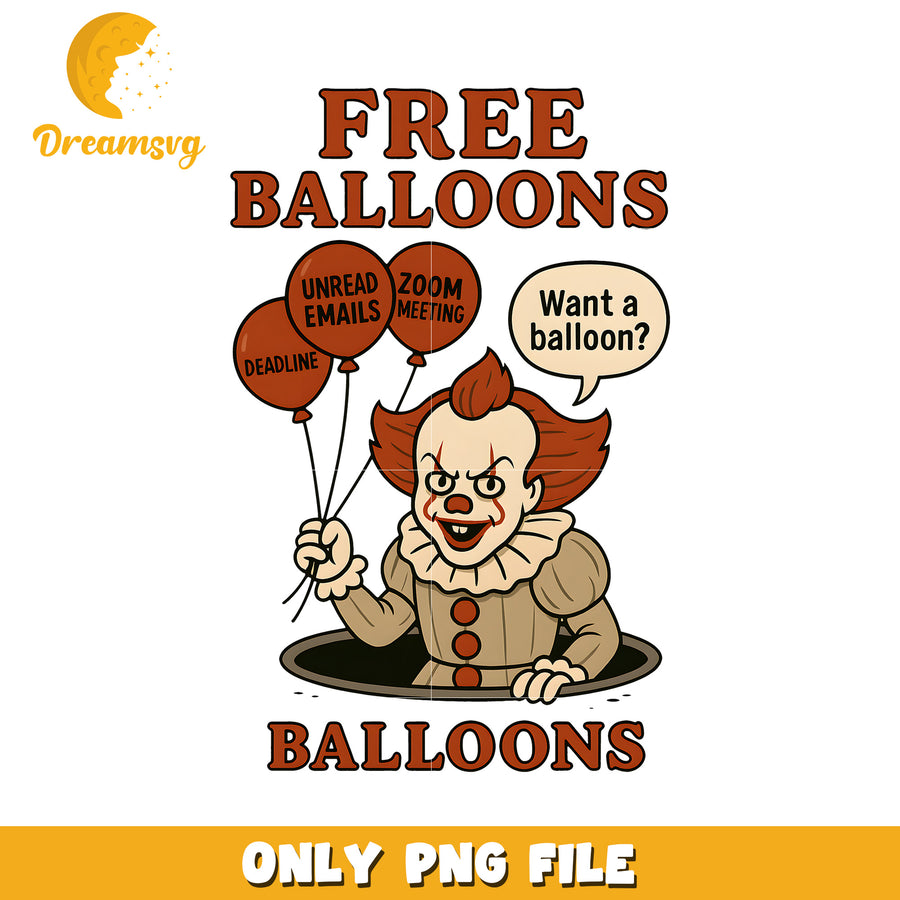 Free balloons png, halloween quotes png, halloween holiday png
