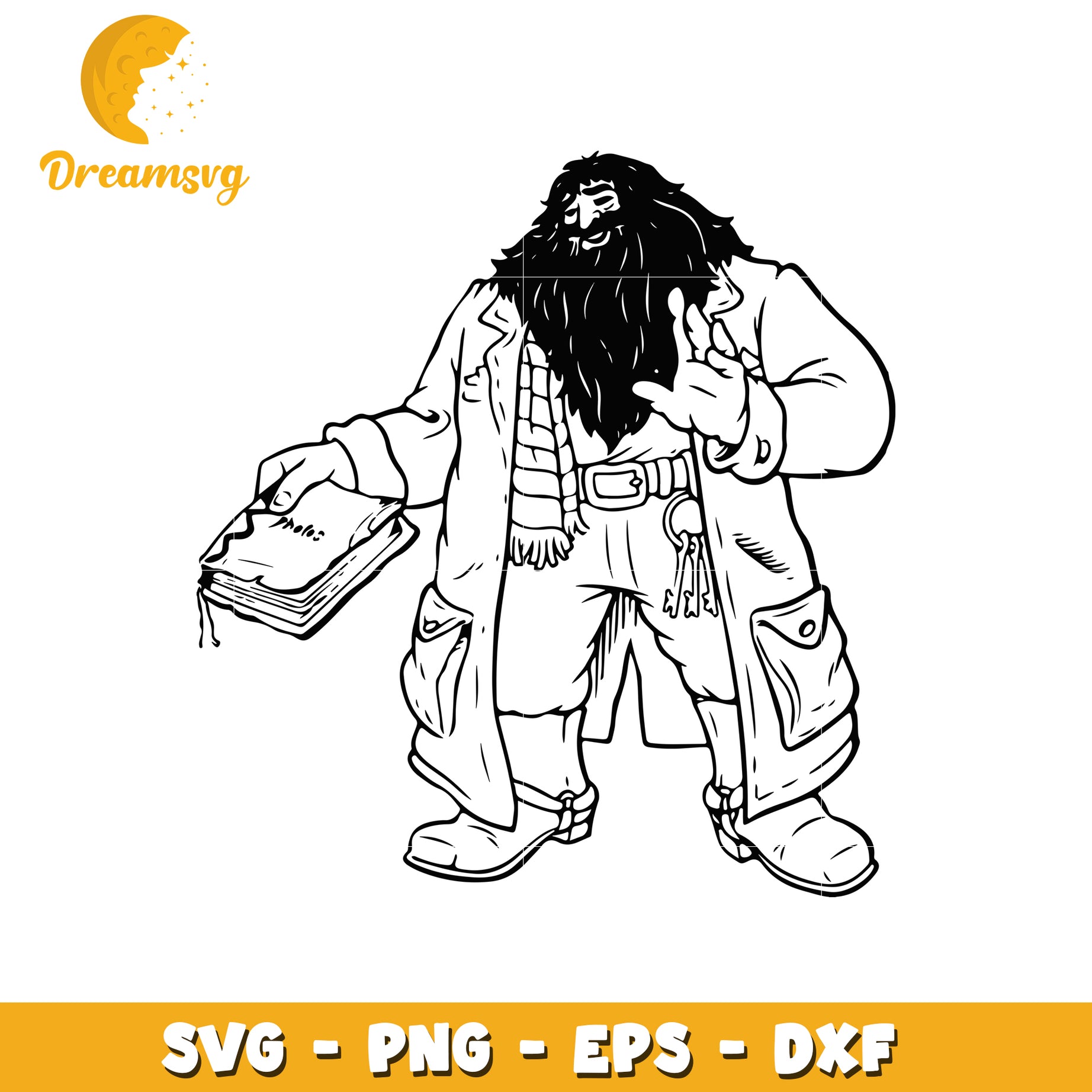 Friendly Bearded Giant Character SVG for Crafting Projects