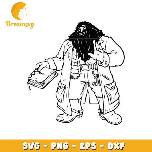 Friendly Bearded Giant Character SVG for Crafting Projects