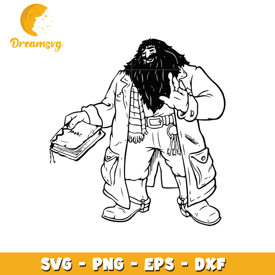 Friendly Bearded Giant Character SVG for Crafting Projects