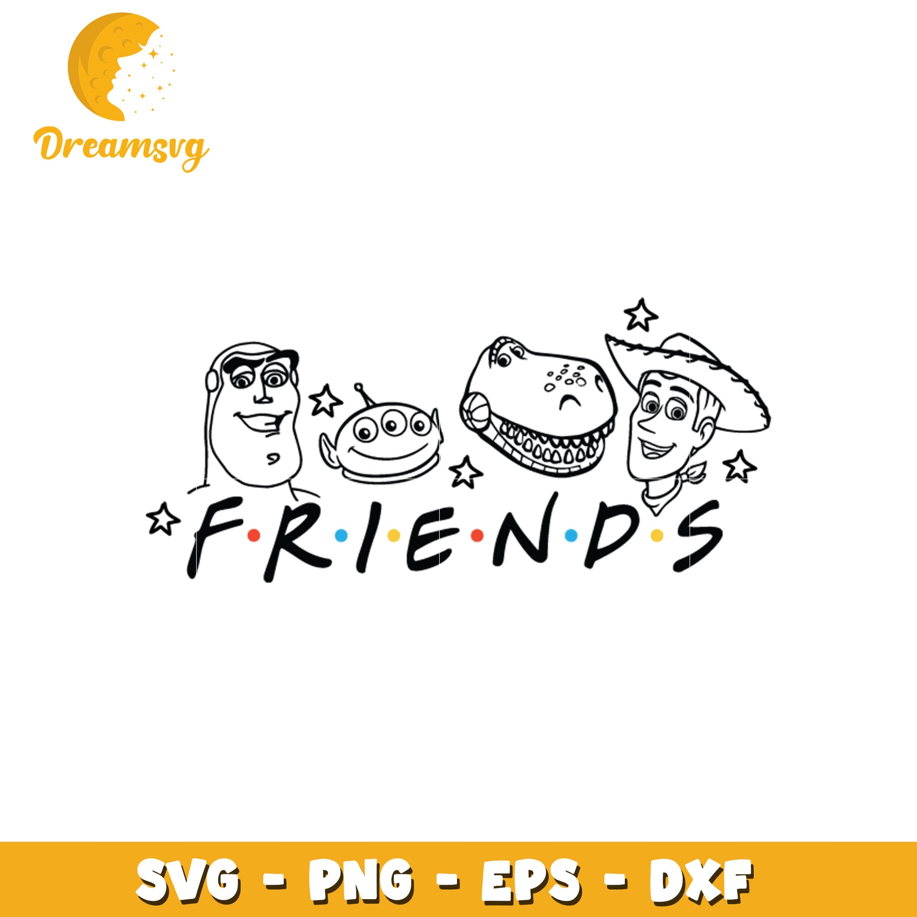 Friends Character SVG Design for Creative Projects