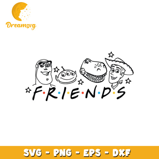Friends Character SVG Design for Creative Projects