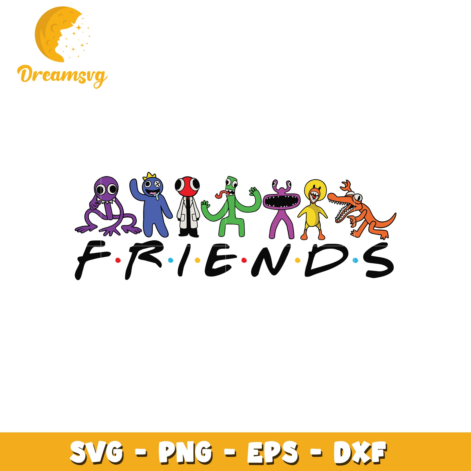 Friends Monsters SVG Cut File