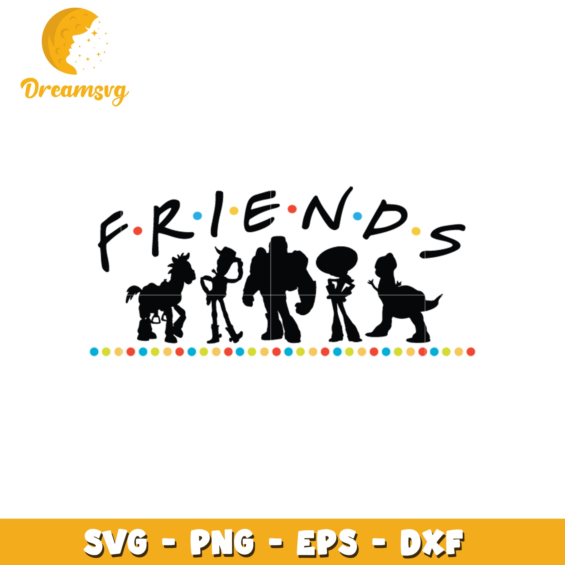 Friends SVG Silhouette Design for Crafts and Decor
