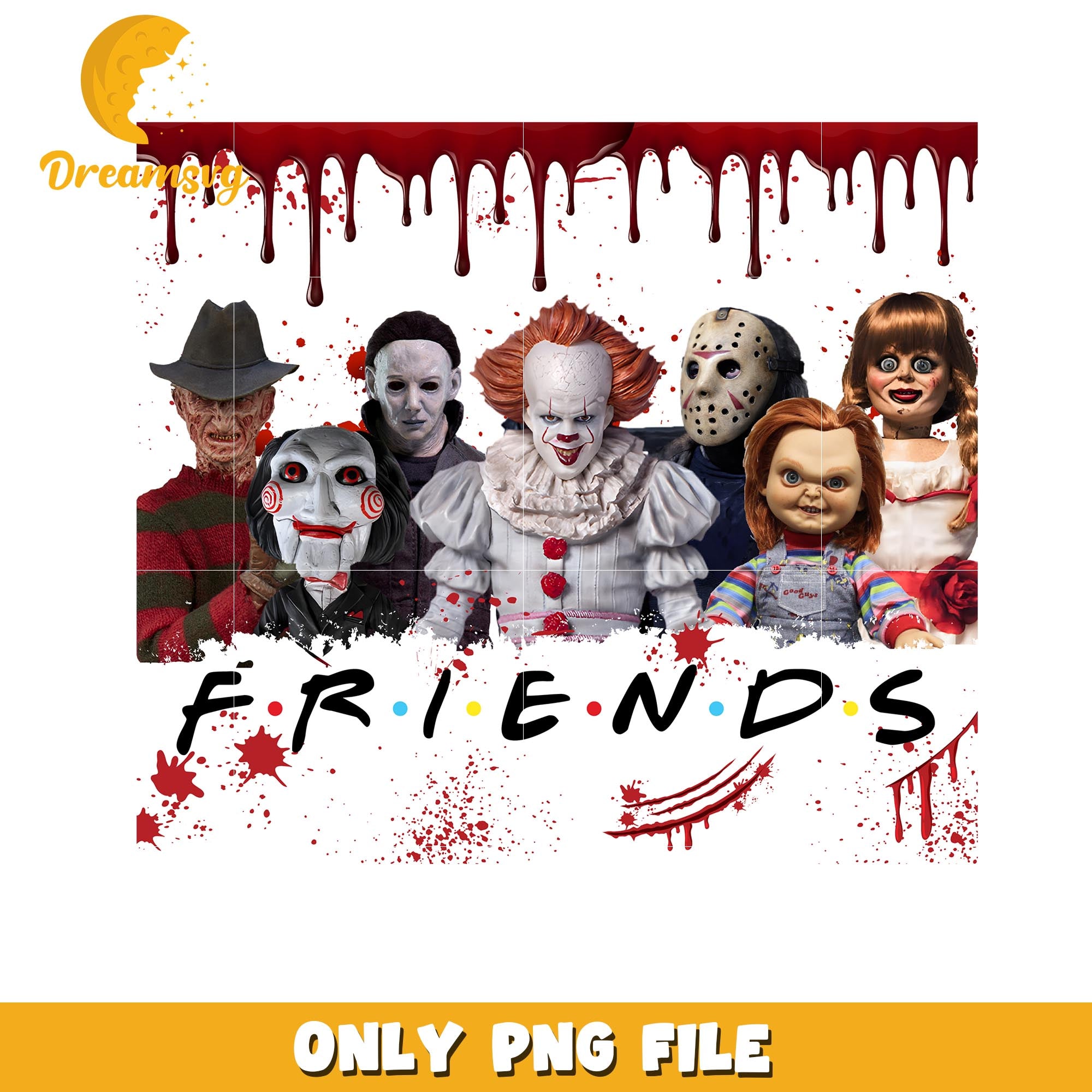 Friends halloween scary killers png, Horror movies killers png