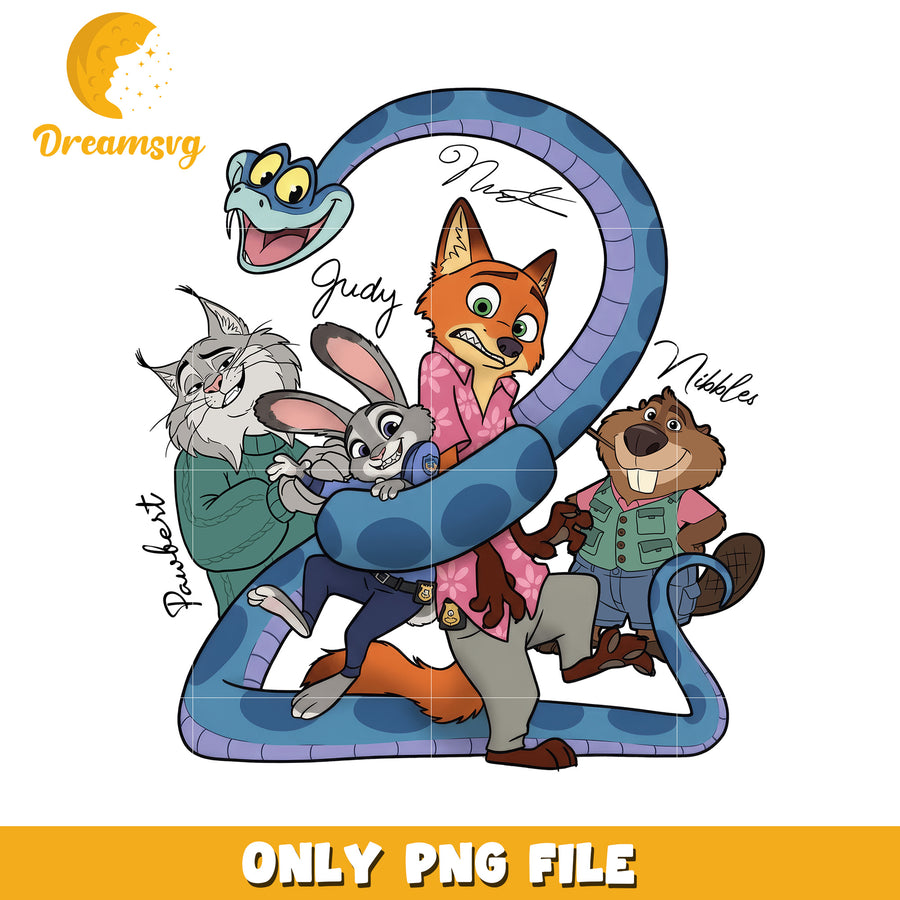 Friends in zootopia png, zootopia funny png, zootopia design png