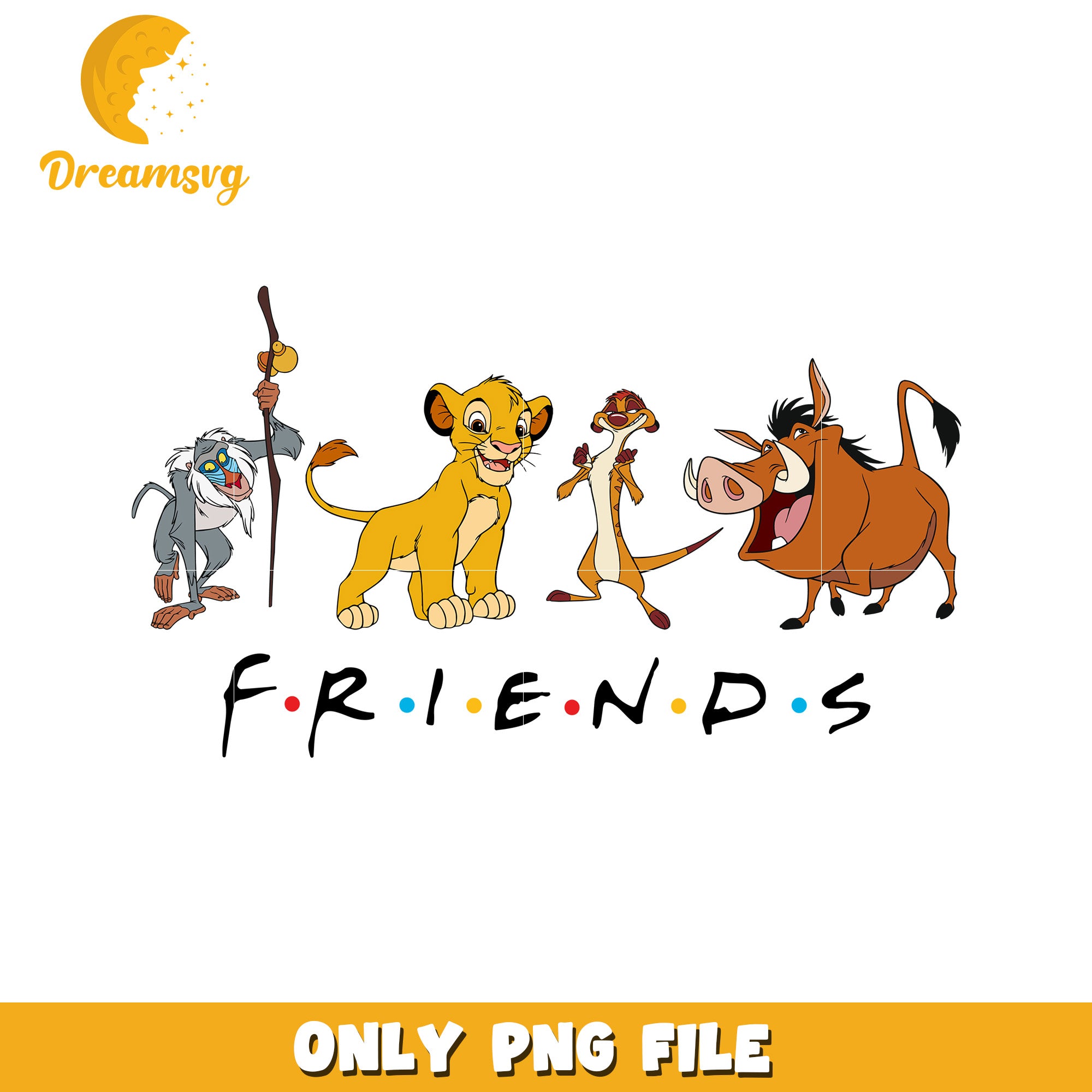 Friends lion king characters png, the lion king png, simba and timon png