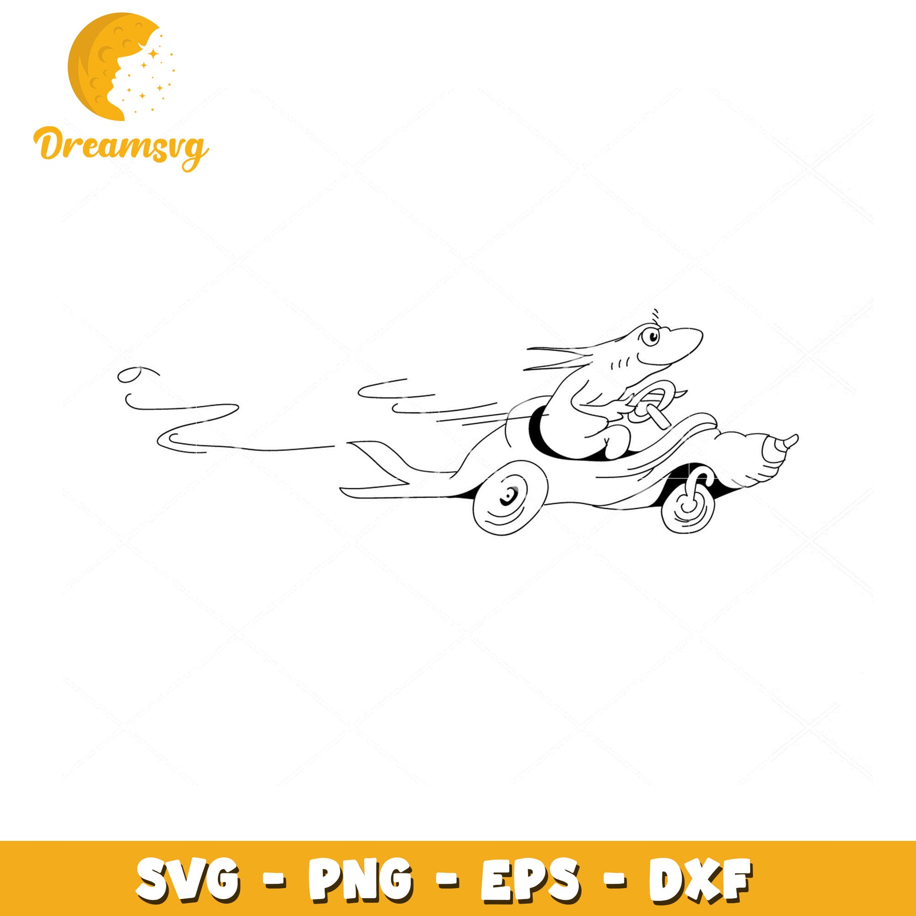 Frog Car SVG Cut File