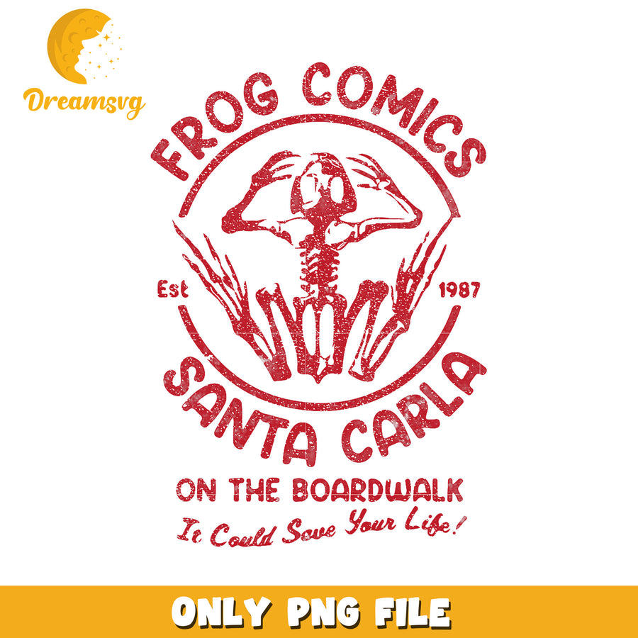 Frog Comics Santa Carla PNG Design