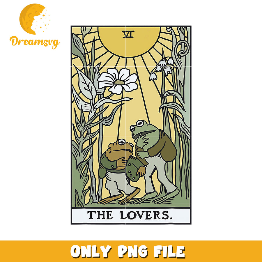 Frog Lovers Tarot Card PNG Download