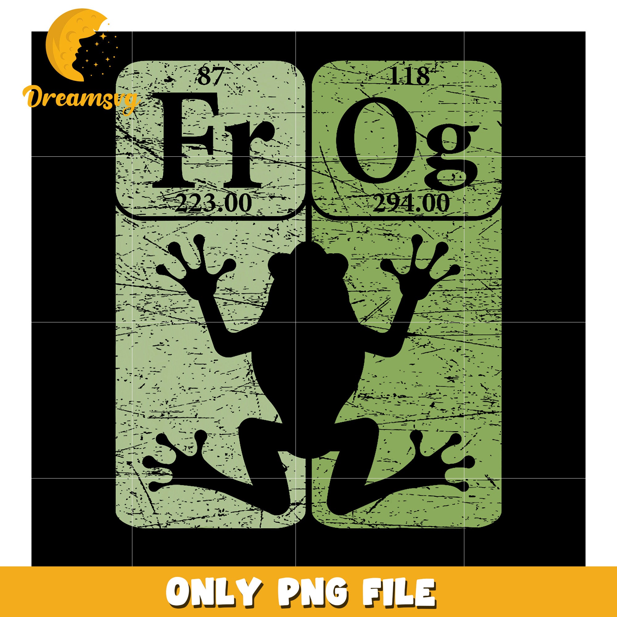 Frog Periodic Table PNG Design