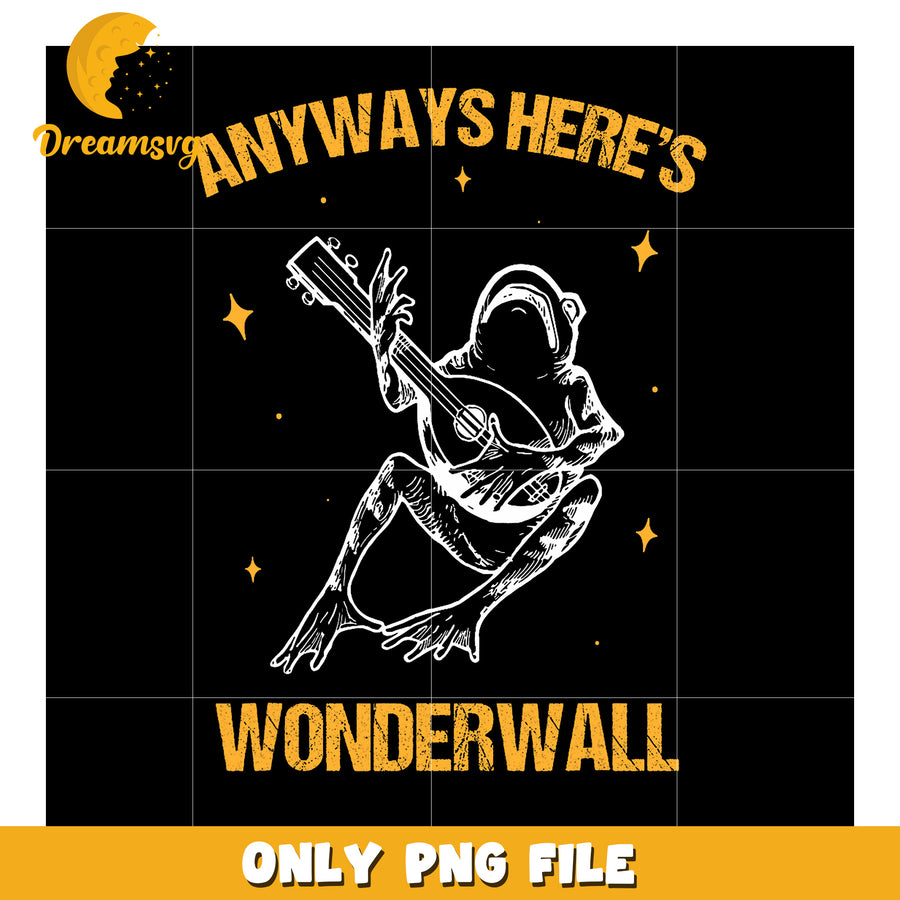 Frog Playing Mandolin Wonderwall PNG