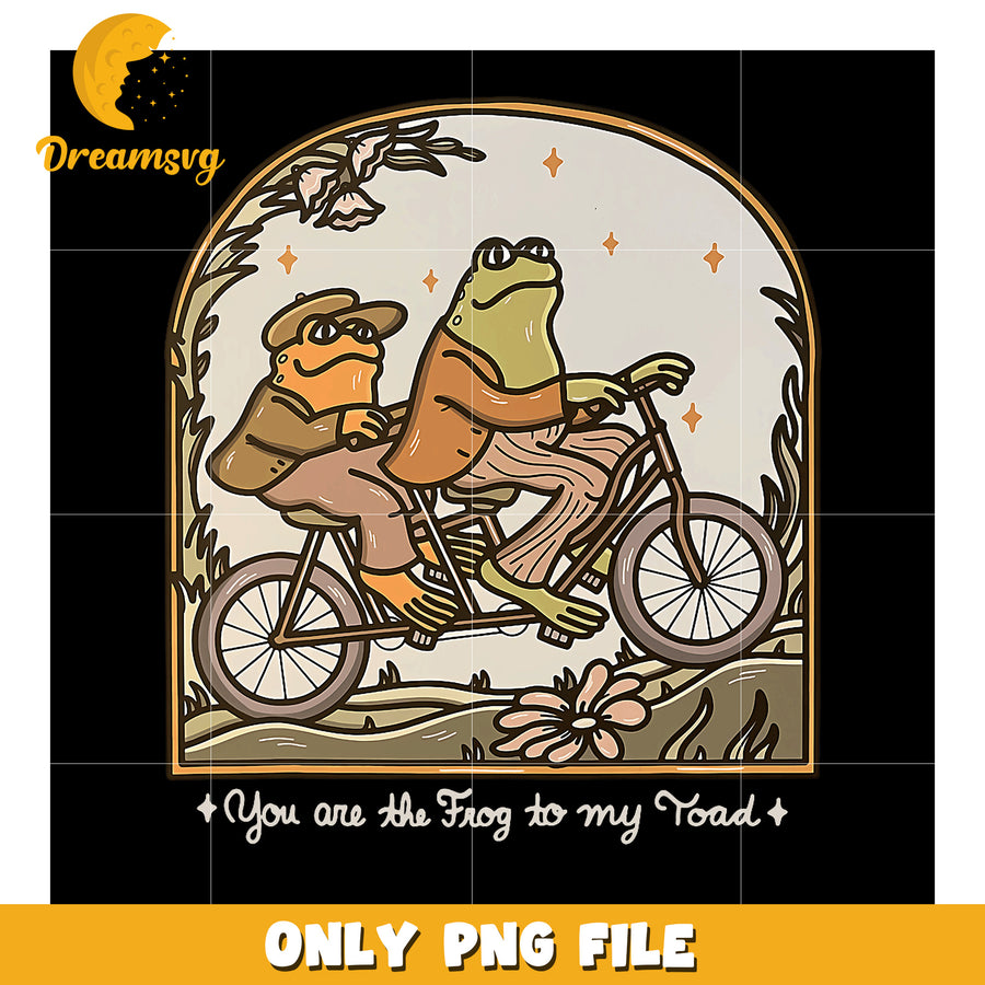 Frog and Toad on Bike PNG