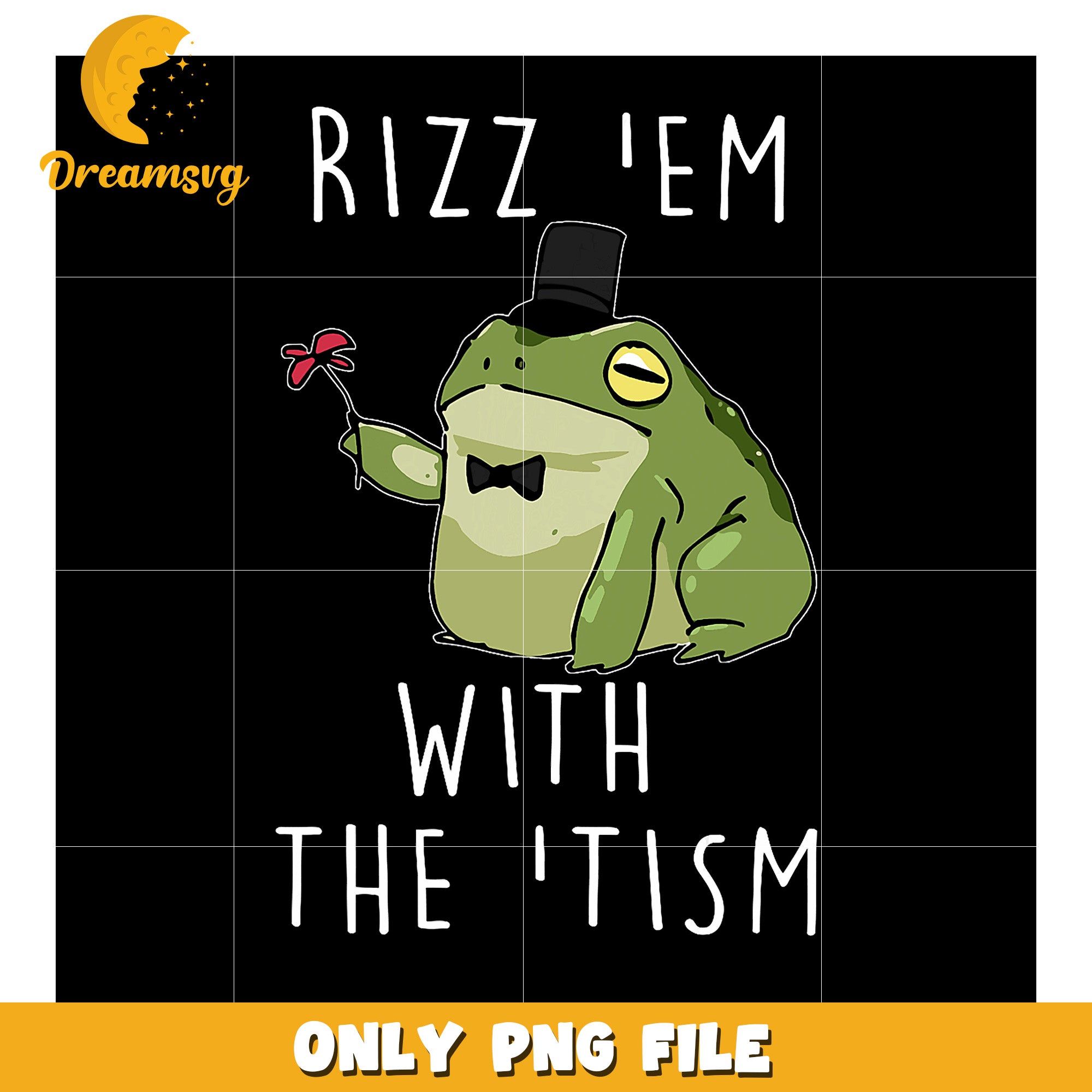 Frog in Tuxedo PNG Rizz 'Em With The 'Tism – DreamSVG Store