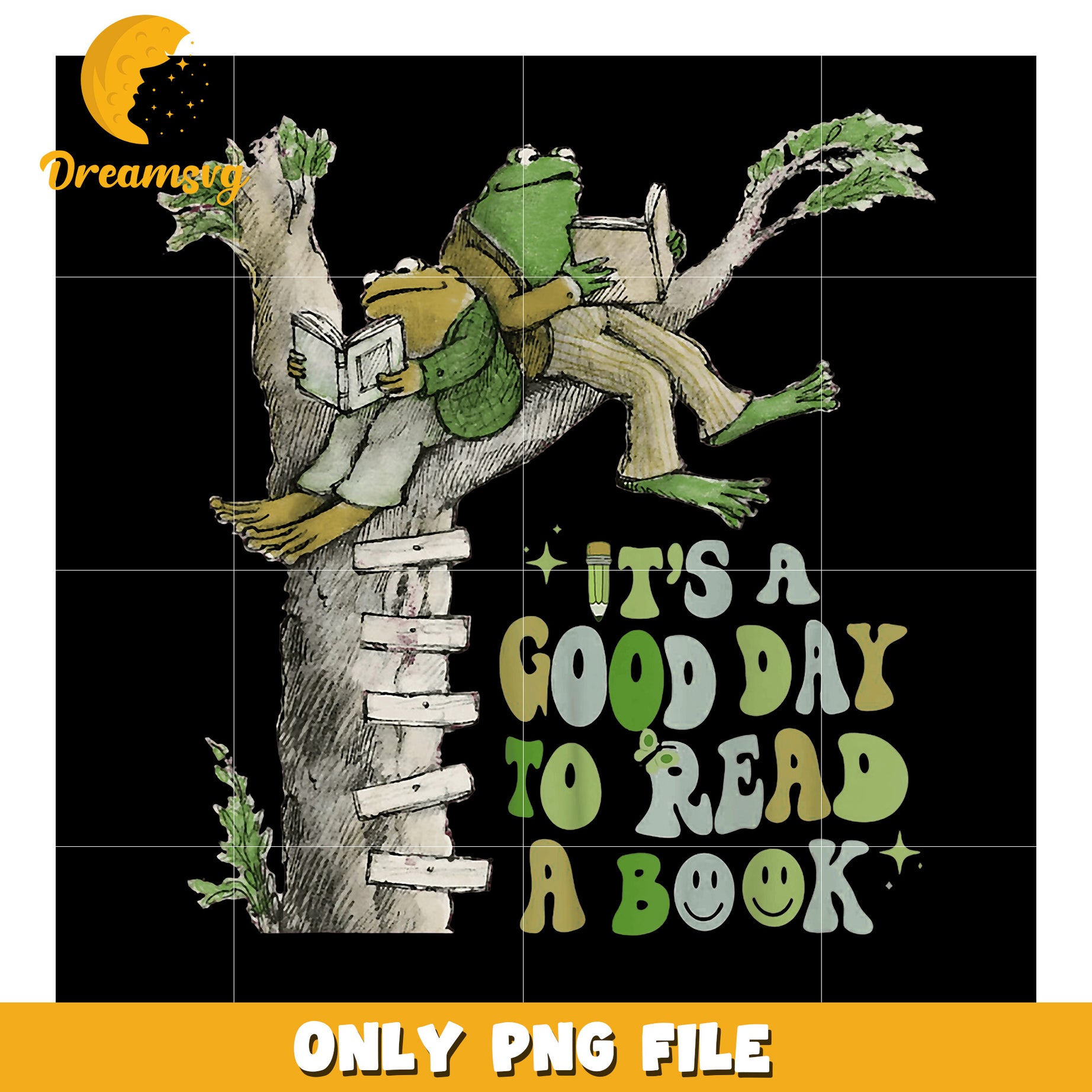 Frogs Reading Book PNG Good Day To Read