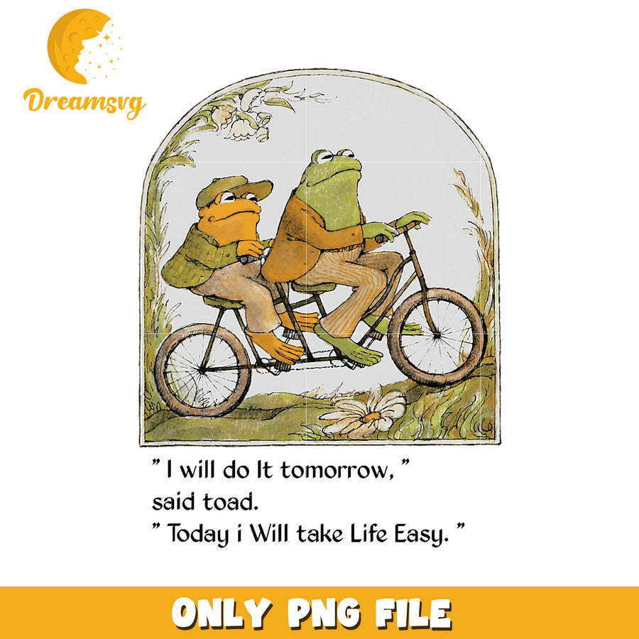 Frogs on Tandem Bike PNG - Life Easy Design