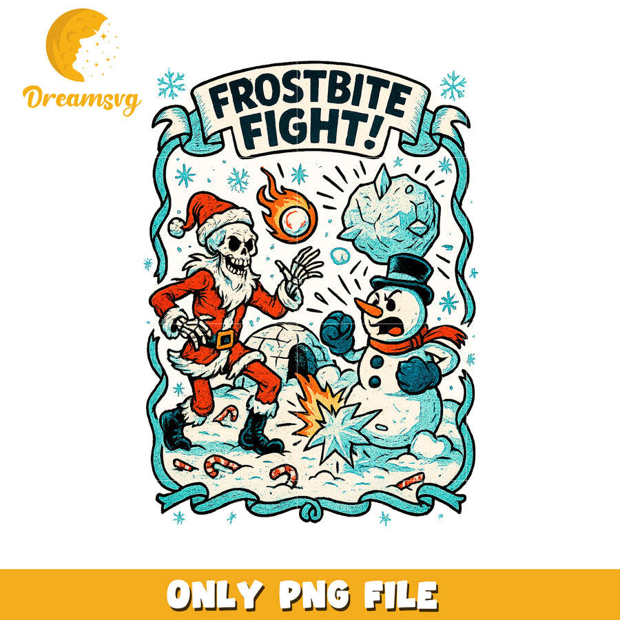 Frostbite fight png, christmas pajamas​ png, winter png