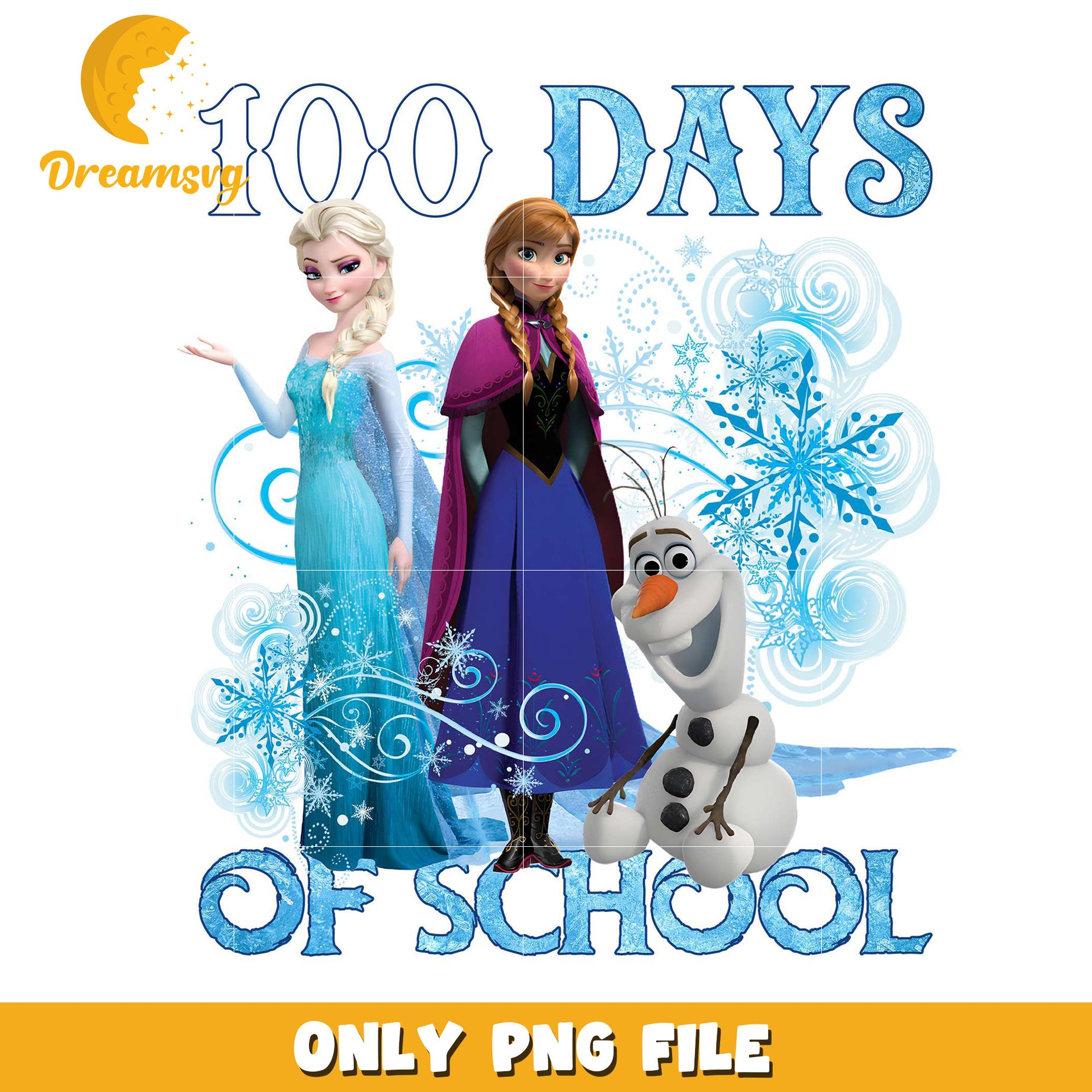 Frozen 100 Days of School PNG