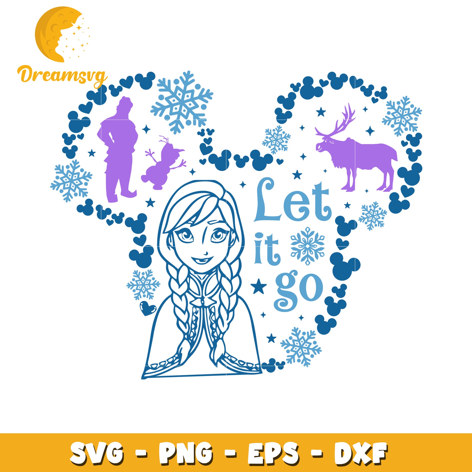 Frozen Let it Go SVG Cut File