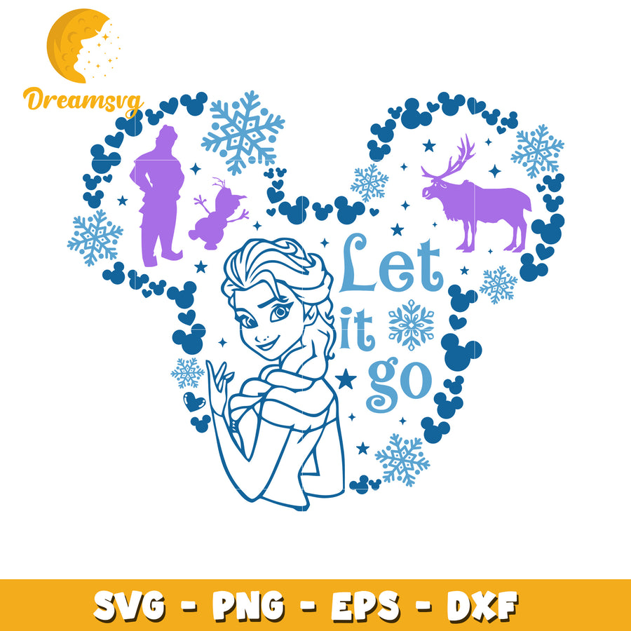 Frozen Let it Go SVG PNG EPS DXF