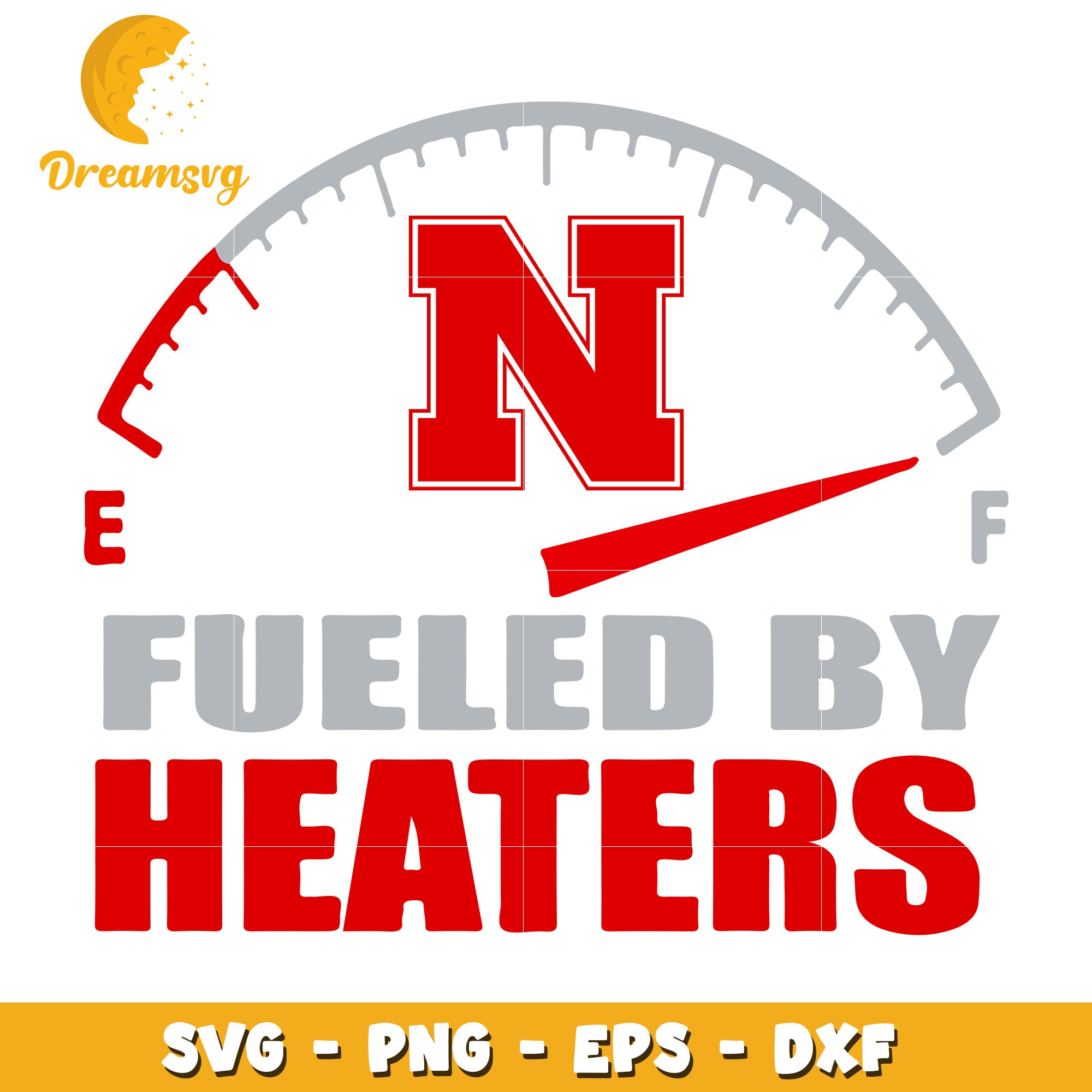 Fueled by Heaters SVG Graphic for Nebraska Fans and Crafters