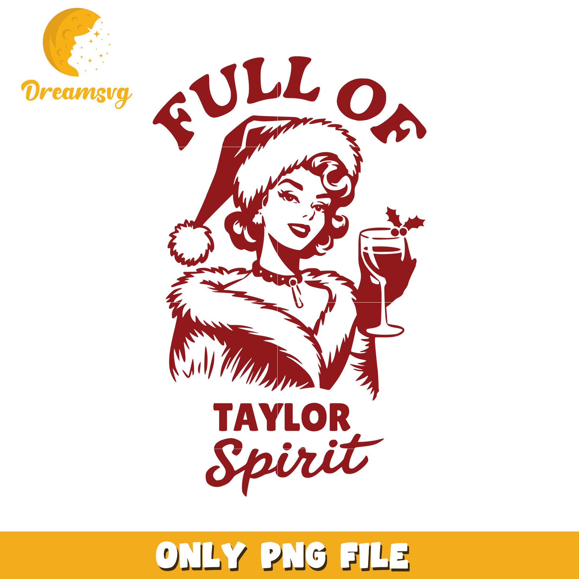 Full of taylor spirit png, taylor swift png, santa claus png