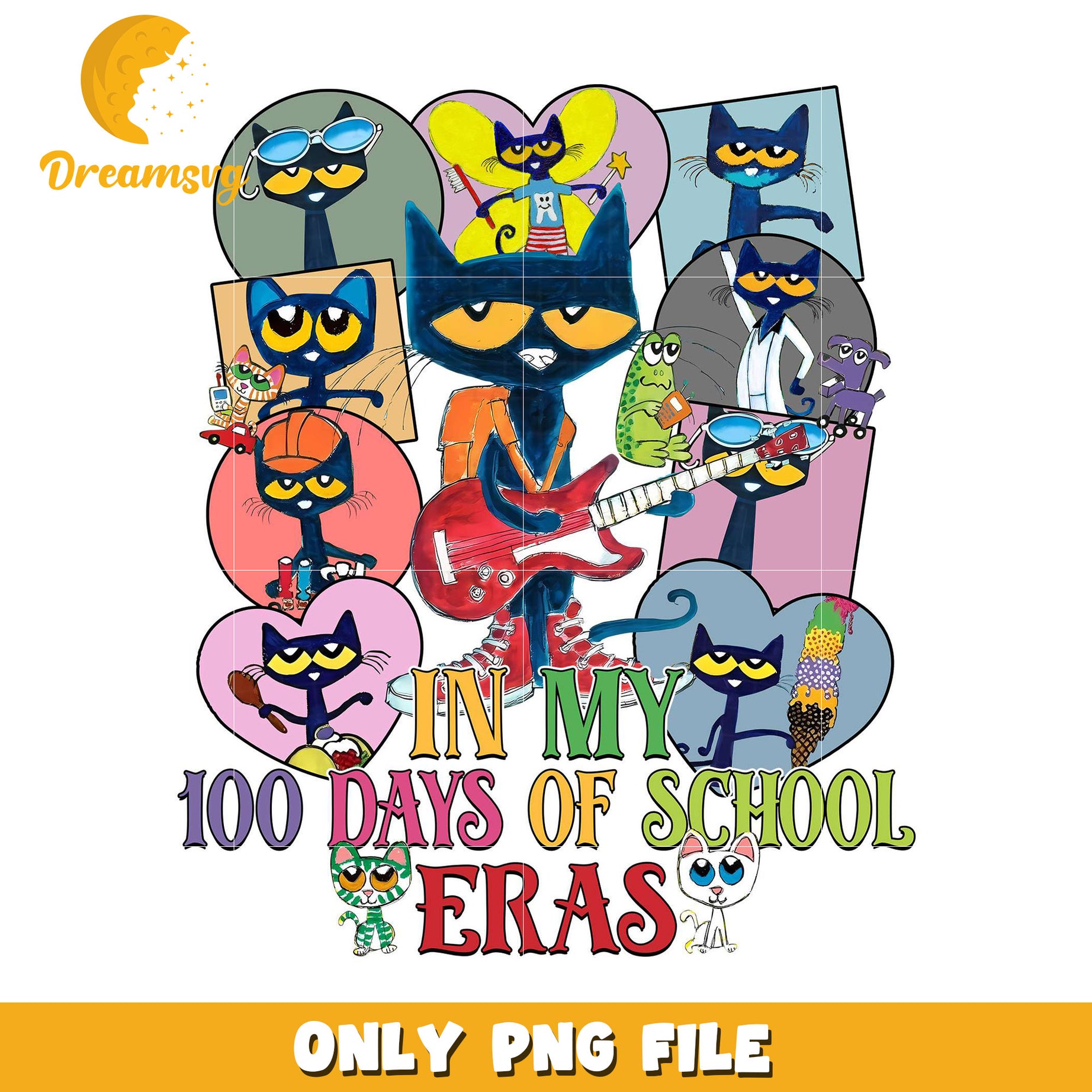 Fun 100 Days of School Eras PNG File Design