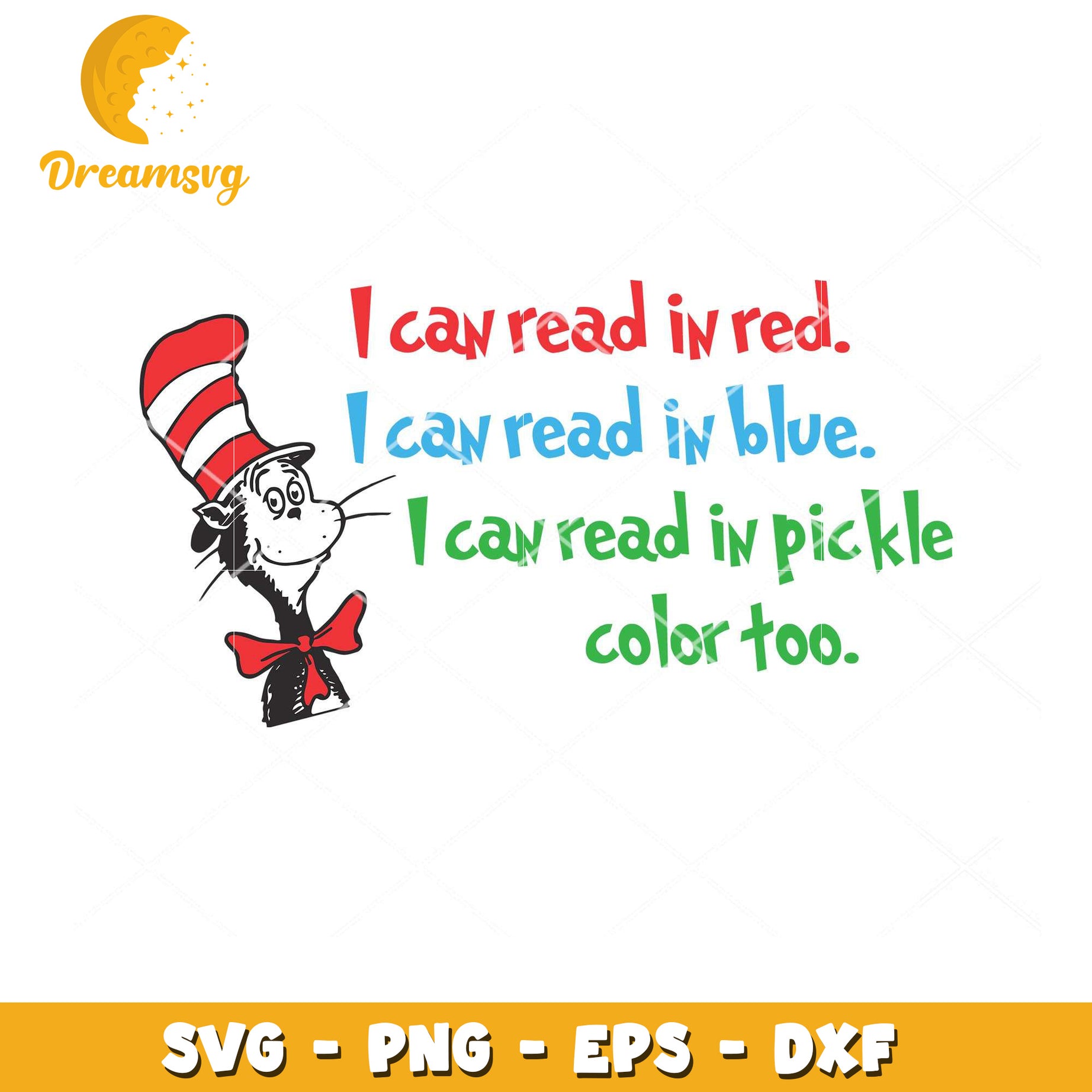 Fun Cat Reading Quote SVG for Kids Learning and Decor Download