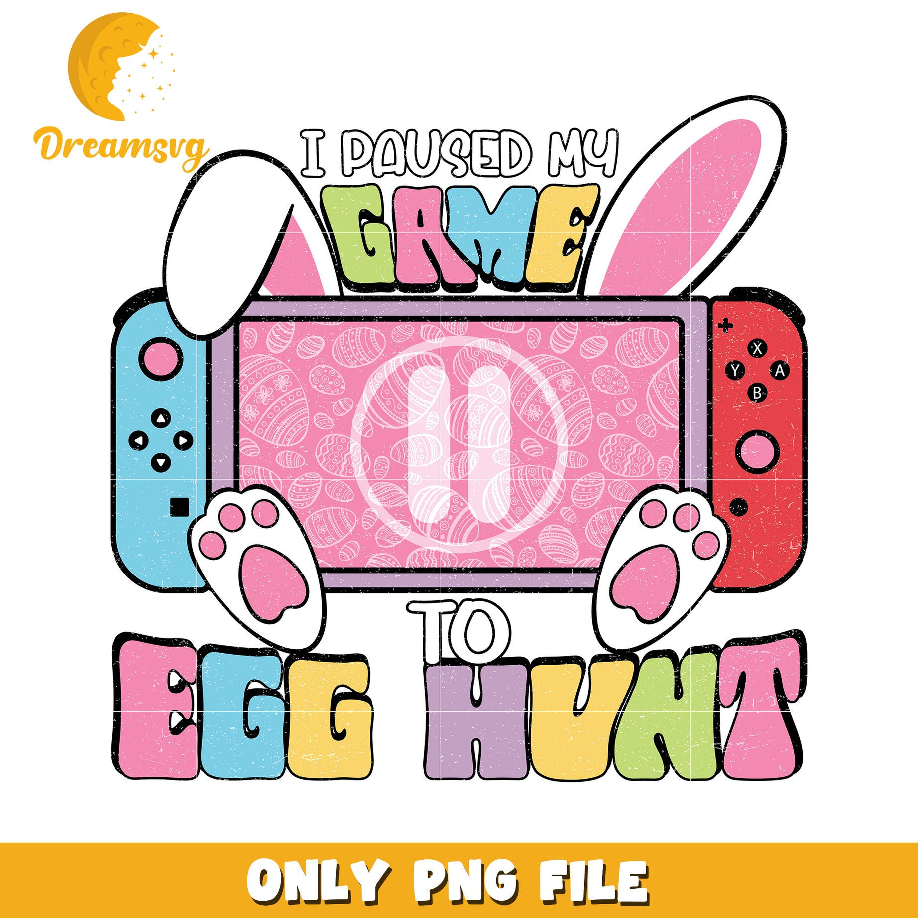Fun Gaming Easter Egg Hunt Design for Switch Lovers PNG