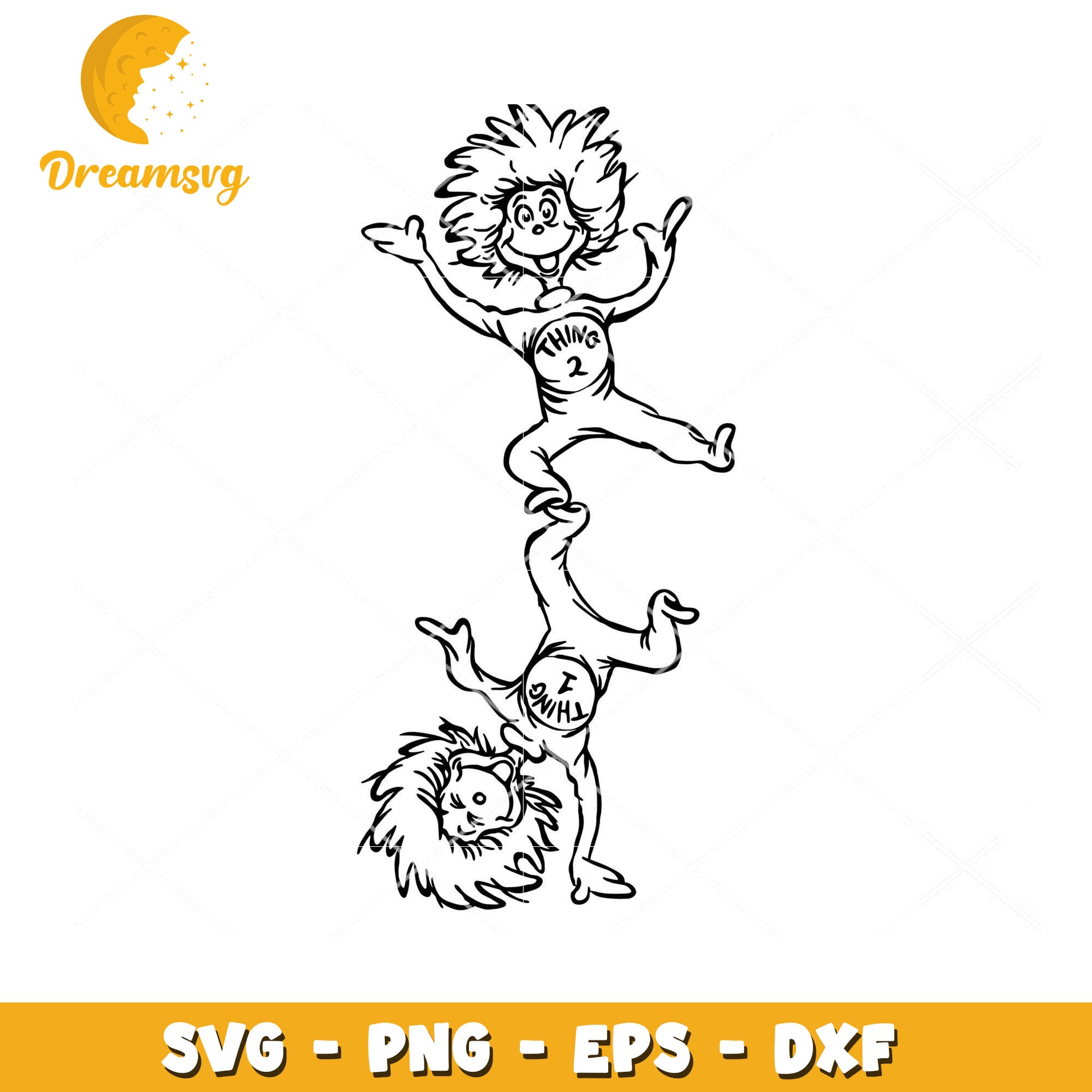 Fun SVG Download of Whimsical Cartoon Characters for Crafts