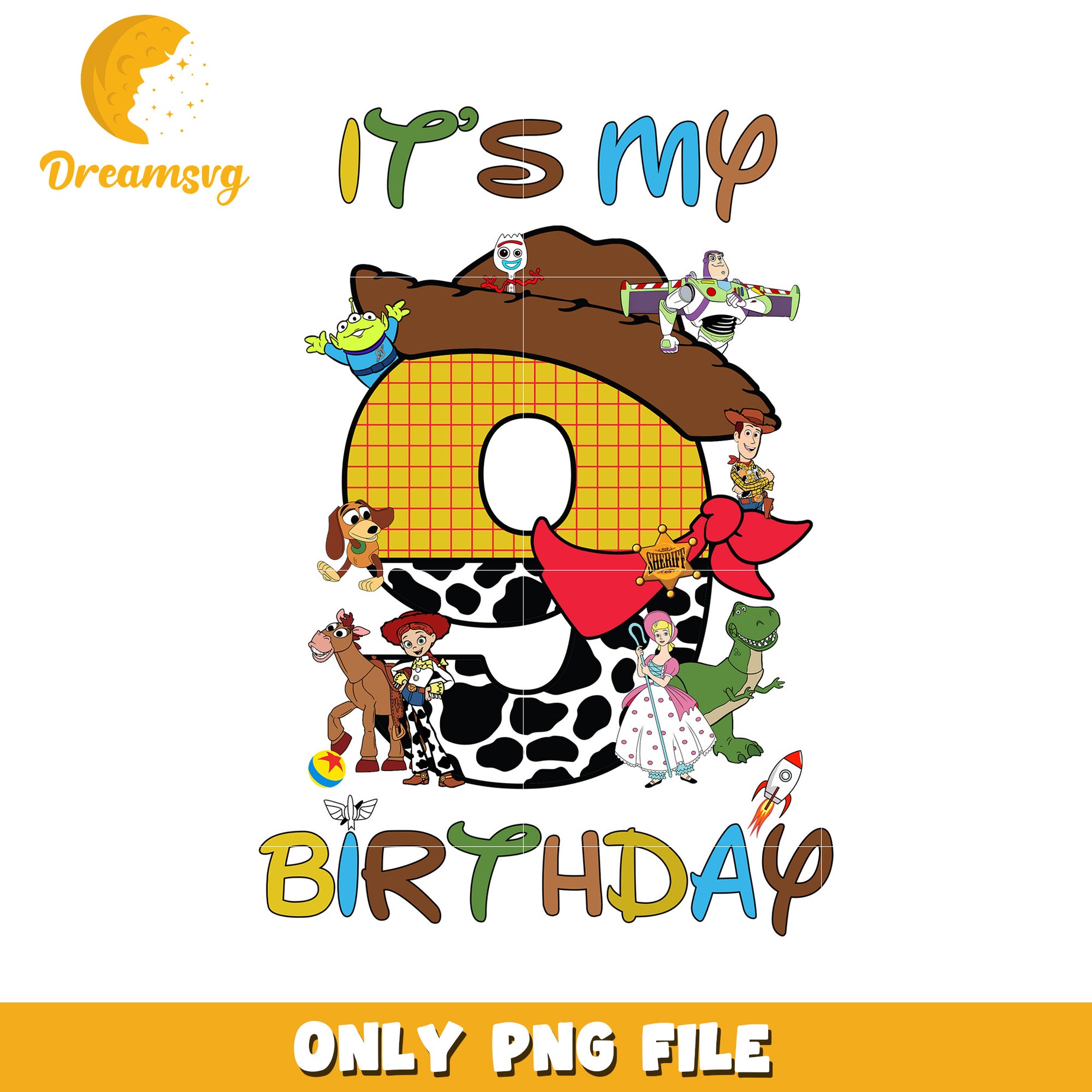 Fun Toy Story Birthday PNG Design for Kids Celebration