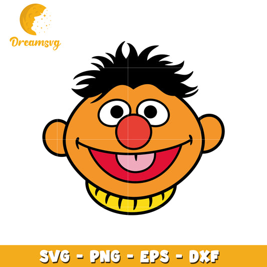 Fun and Colorful Ernie Character SVG for Creative Projects