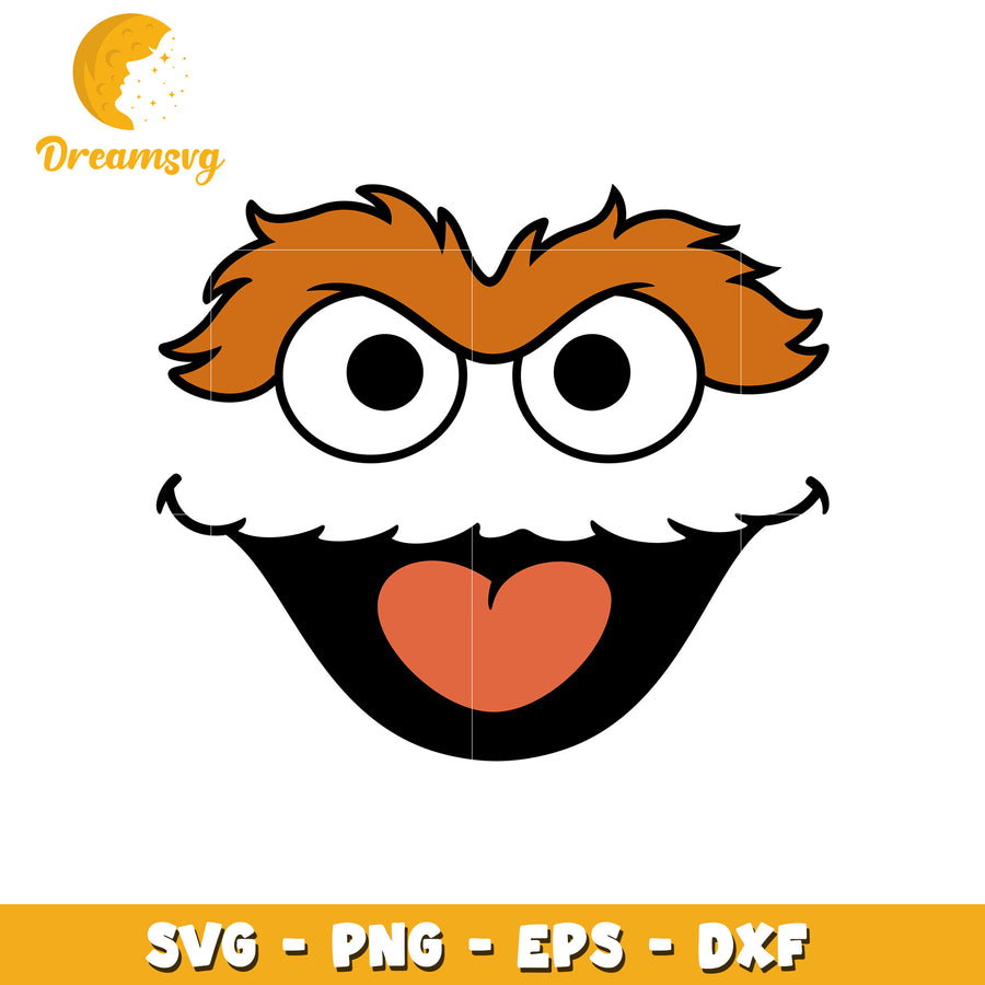Fun and Colorful Monster Face SVG for Crafts and Designs