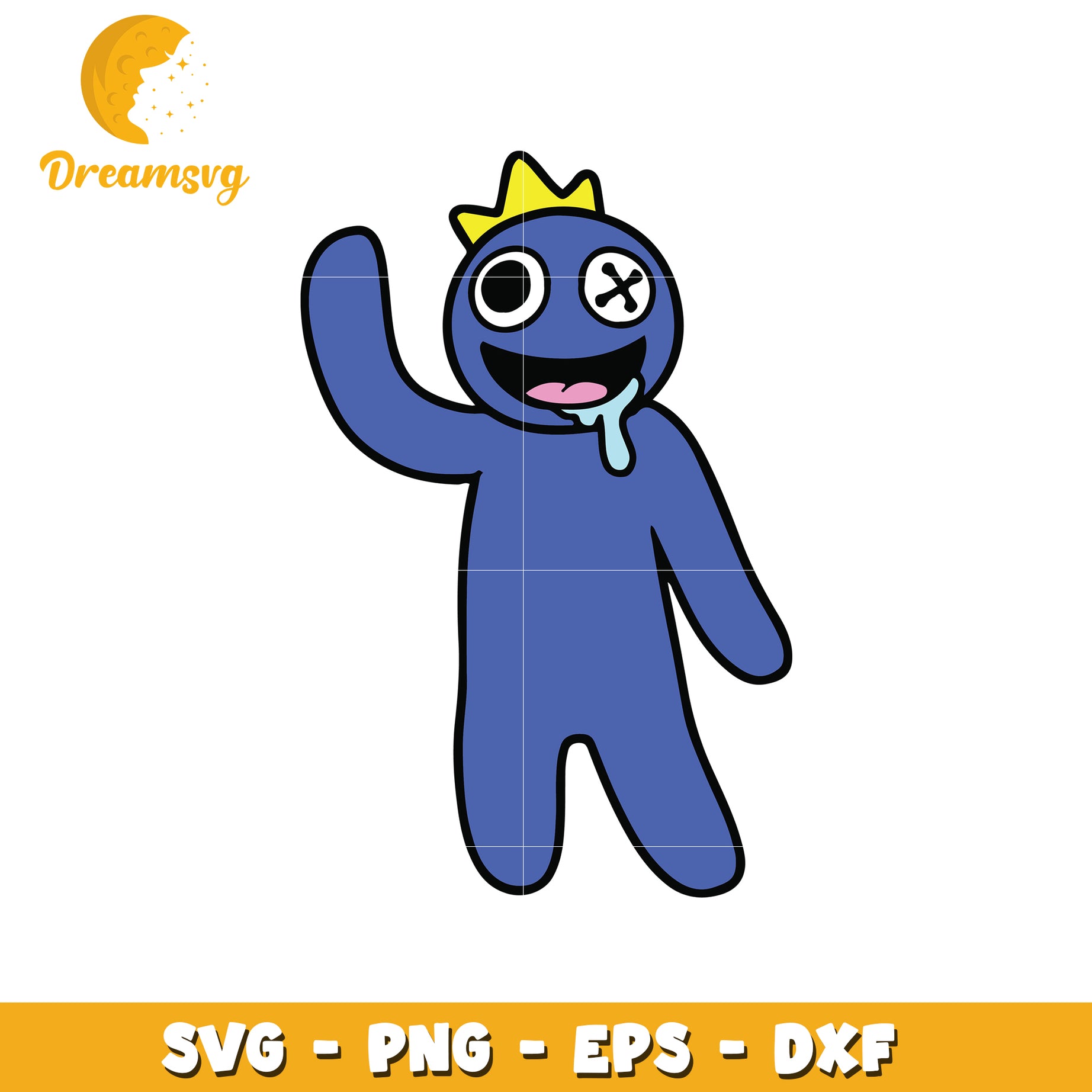 Funny Blue Character SVG Design for Creative Projects