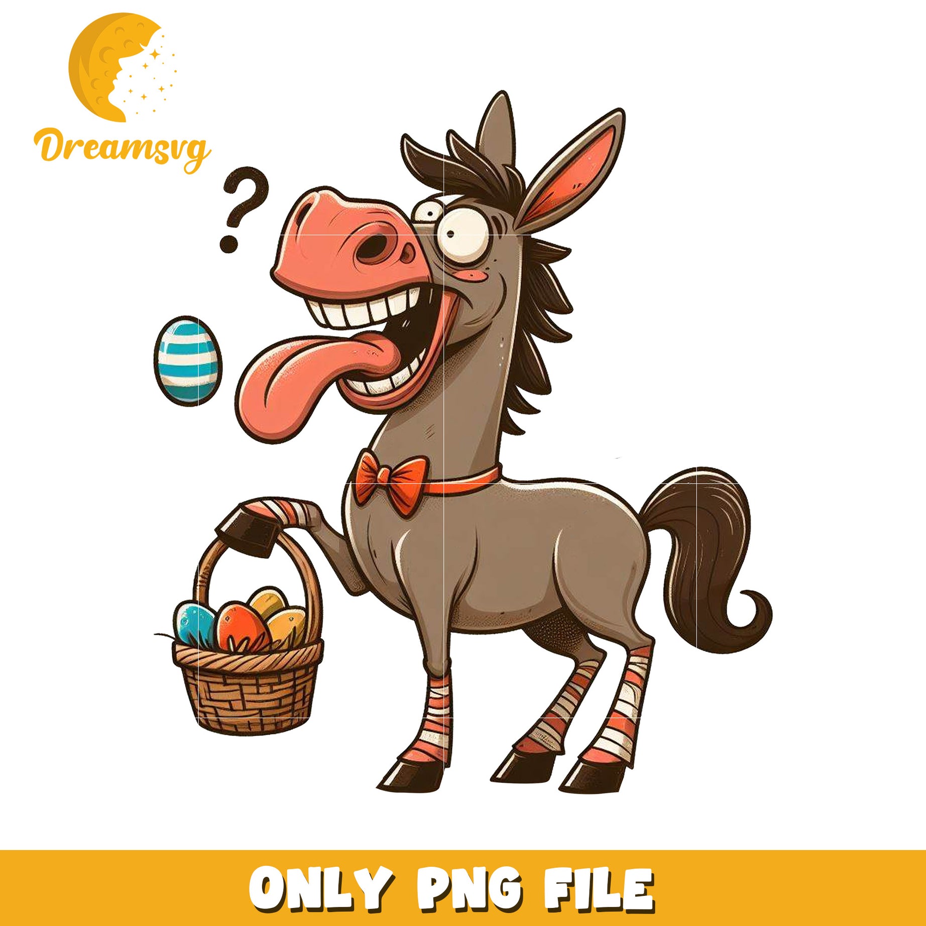 Funny Easter Donkey PNG Clipart