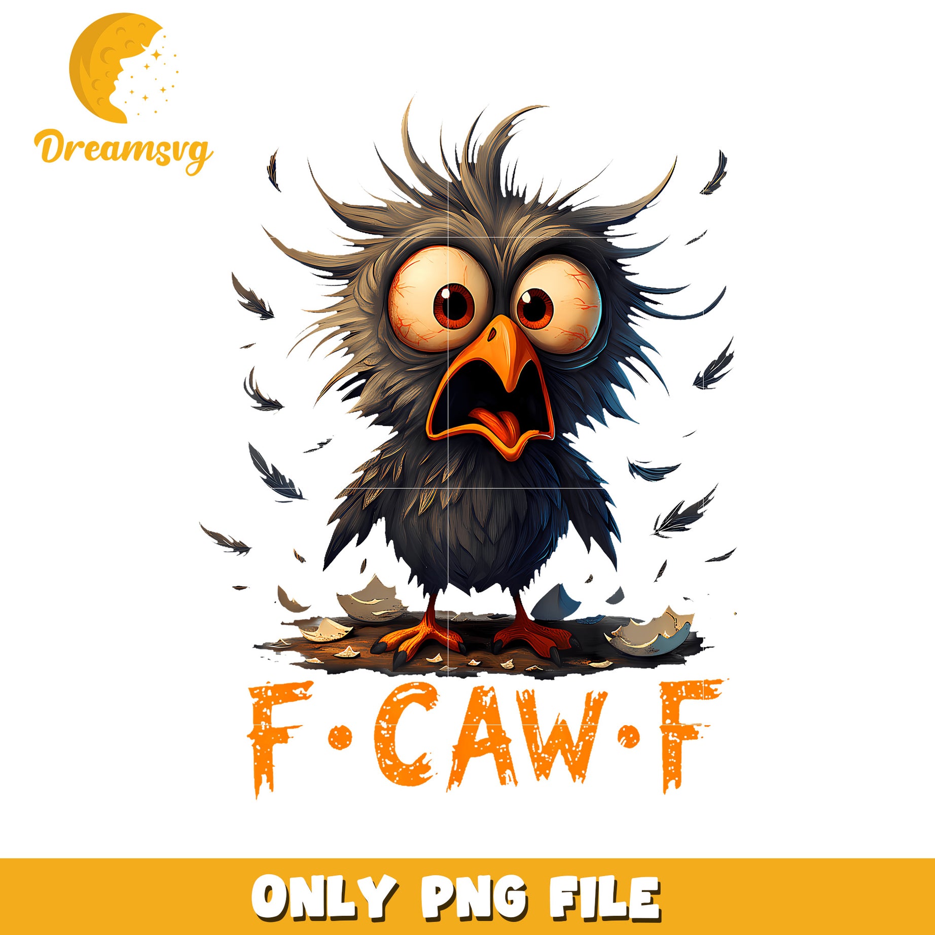Funny F-Caw-F Black Crow Fcawf png, funny jokes​ png, humor quotes png