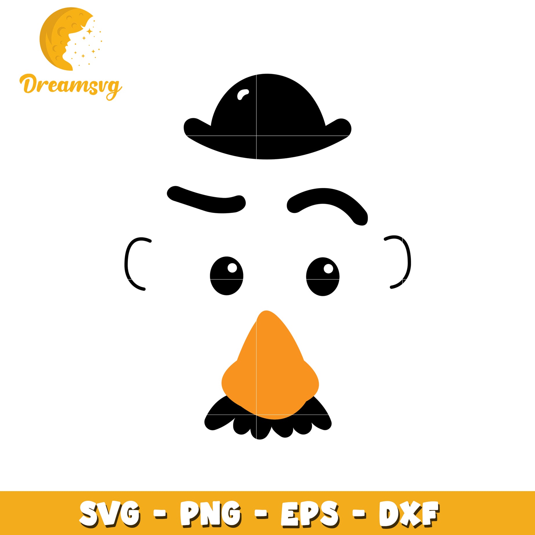 Funny Face SVG Cut File PNG EPS DXF