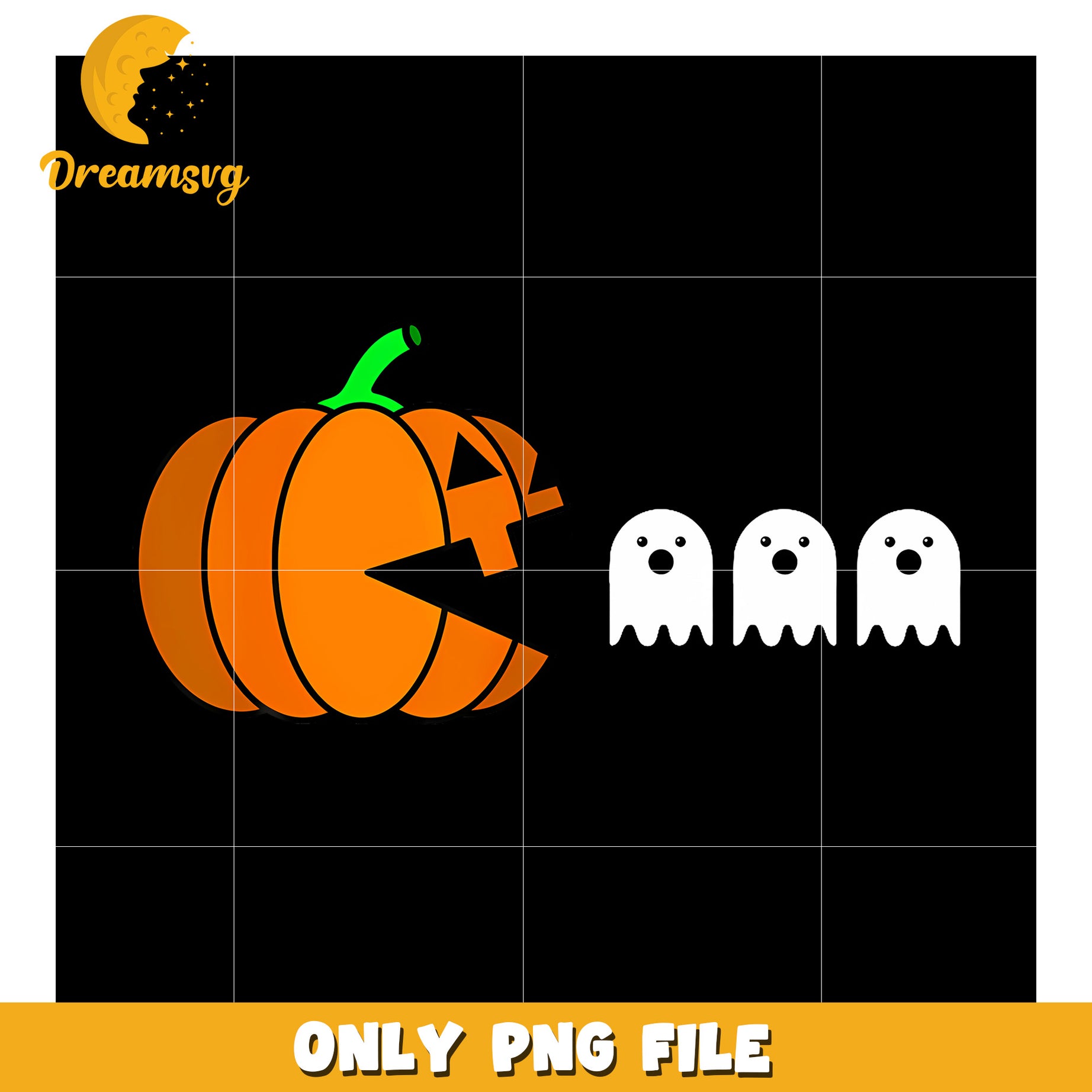 Funny Halloween Pumpkin Eating Ghost Gamer Men Women Kids T-Shirt