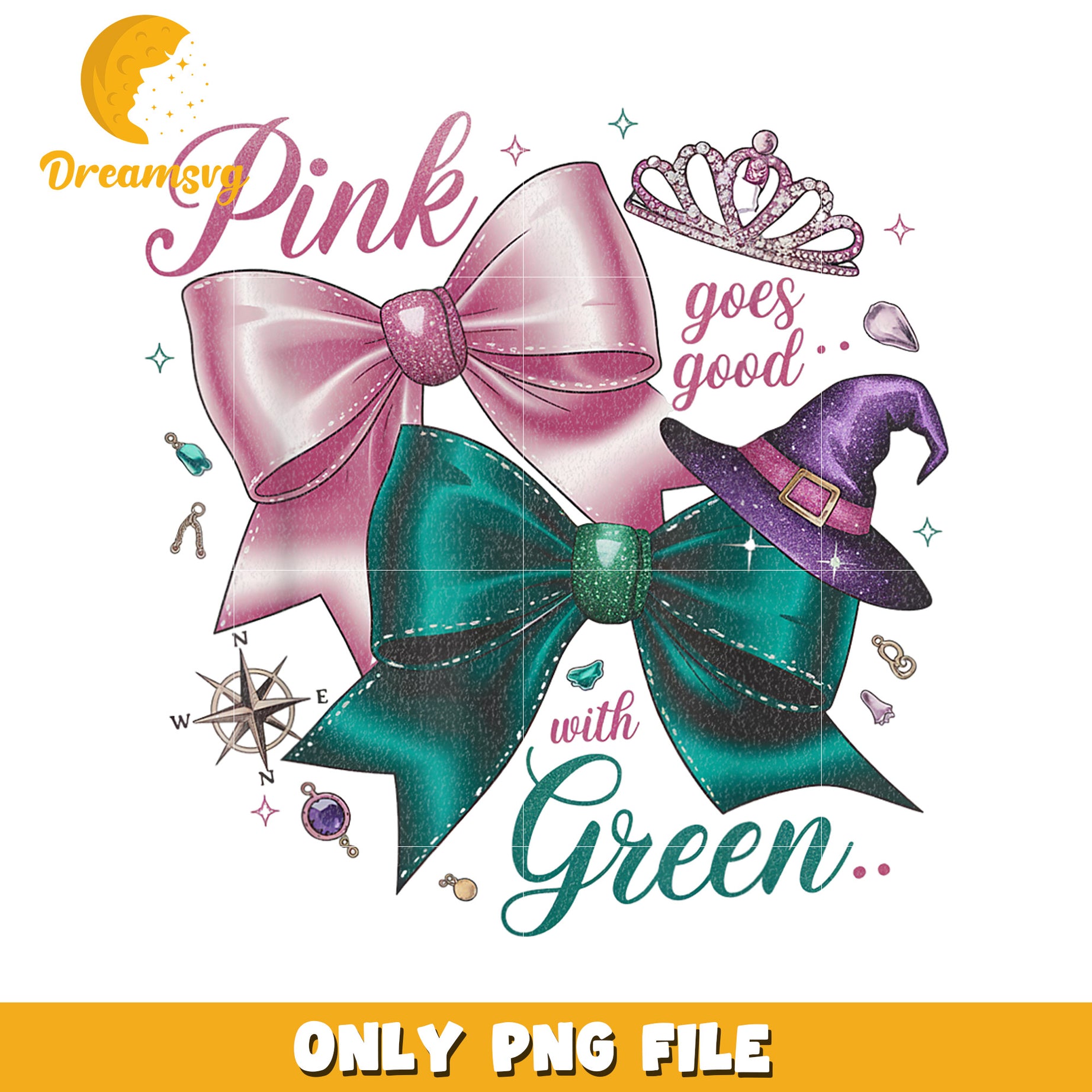 Funny Halloween Witch Pink Goes Good png, glinda pinkcore png, wicked witches png