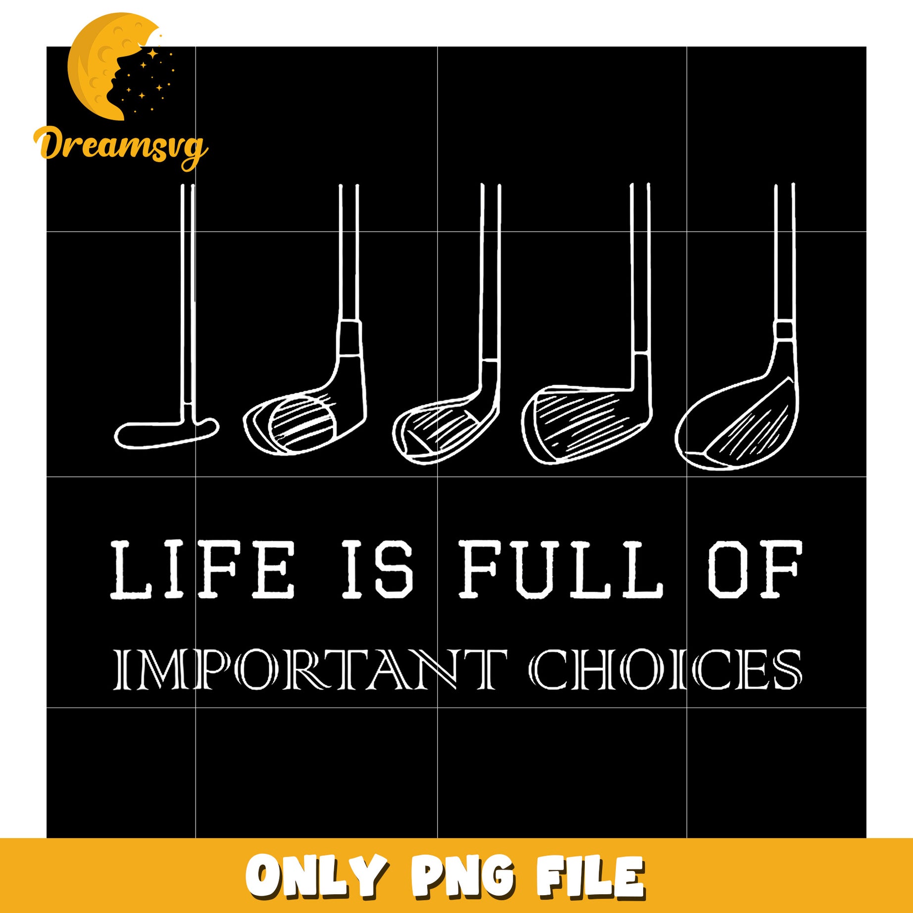 Funny Life Is Full Of Important Choices png, trending memes png, golf png