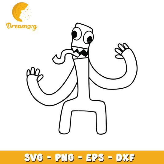 Funny Monster SVG Cut File PNG EPS DXF