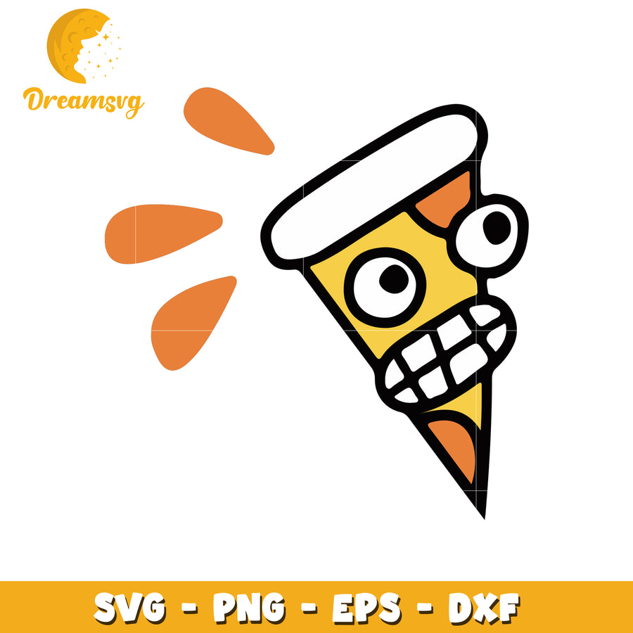 Funny Pizza Slice SVG PNG EPS DXF