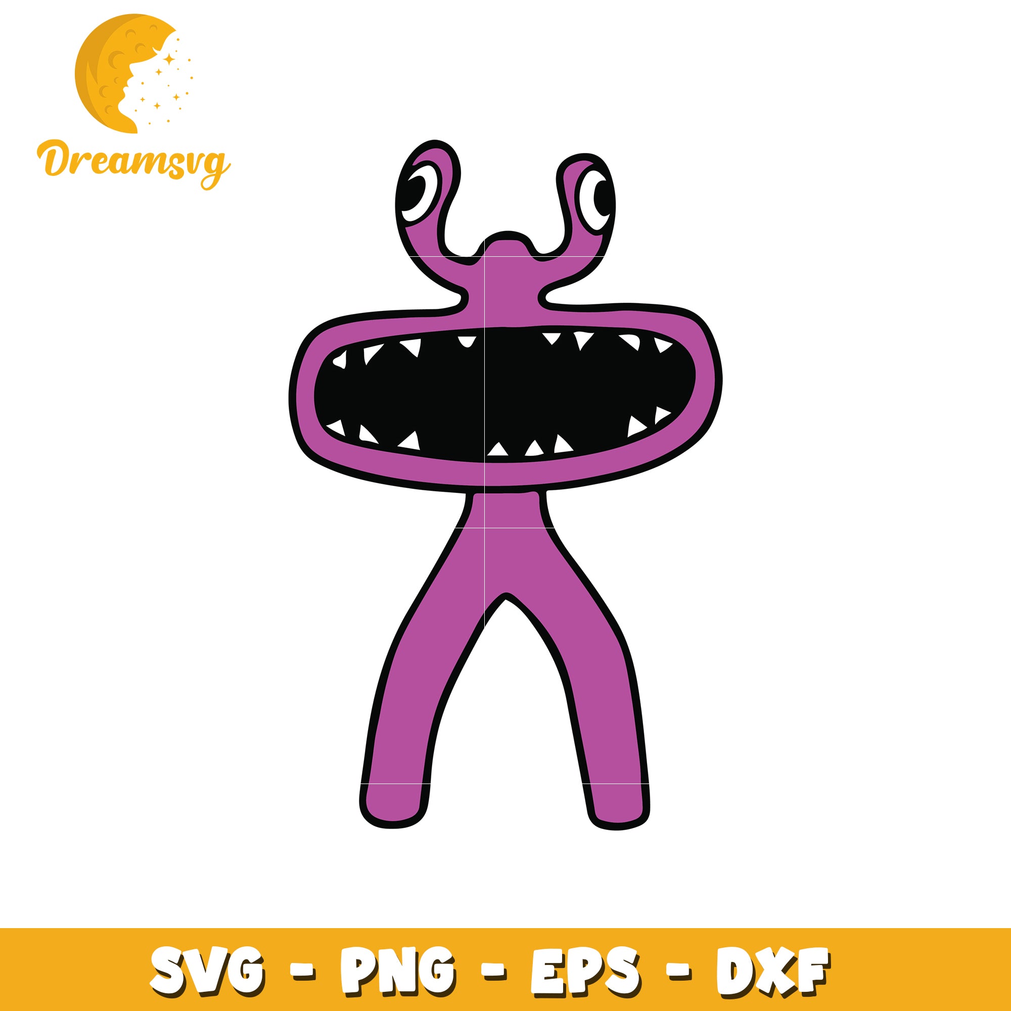 Funny Purple Monster SVG Clipart for Crafts and Design